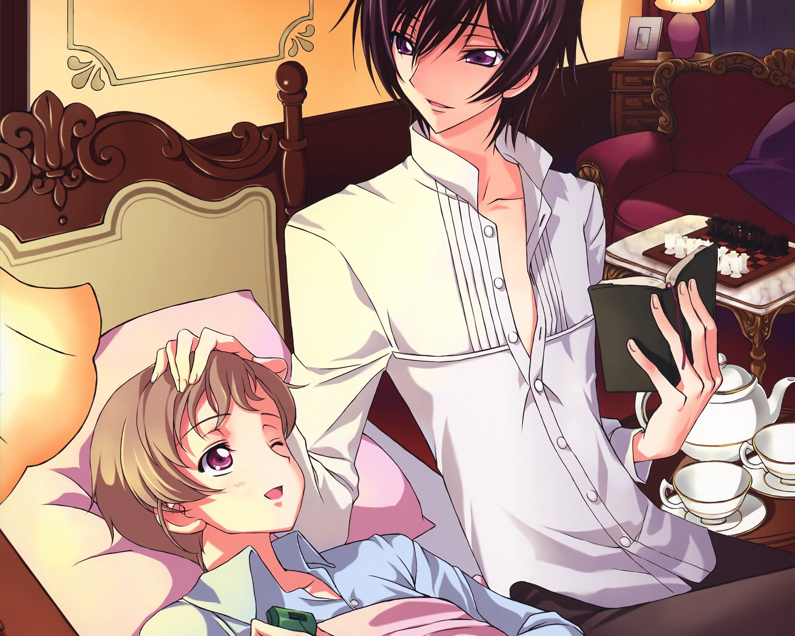 code geass, real people, representation, indoors, lifestyles