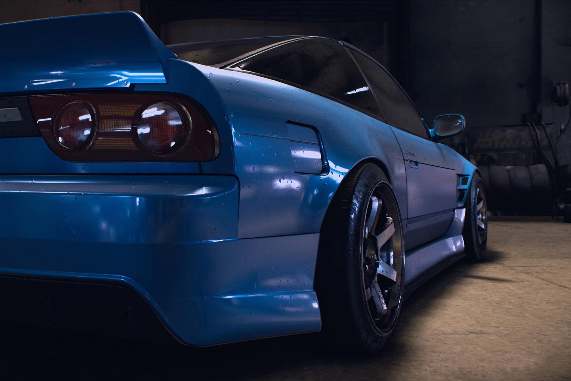 blue coupe, Need for Speed, 2015, video games, racing, car, Nissan