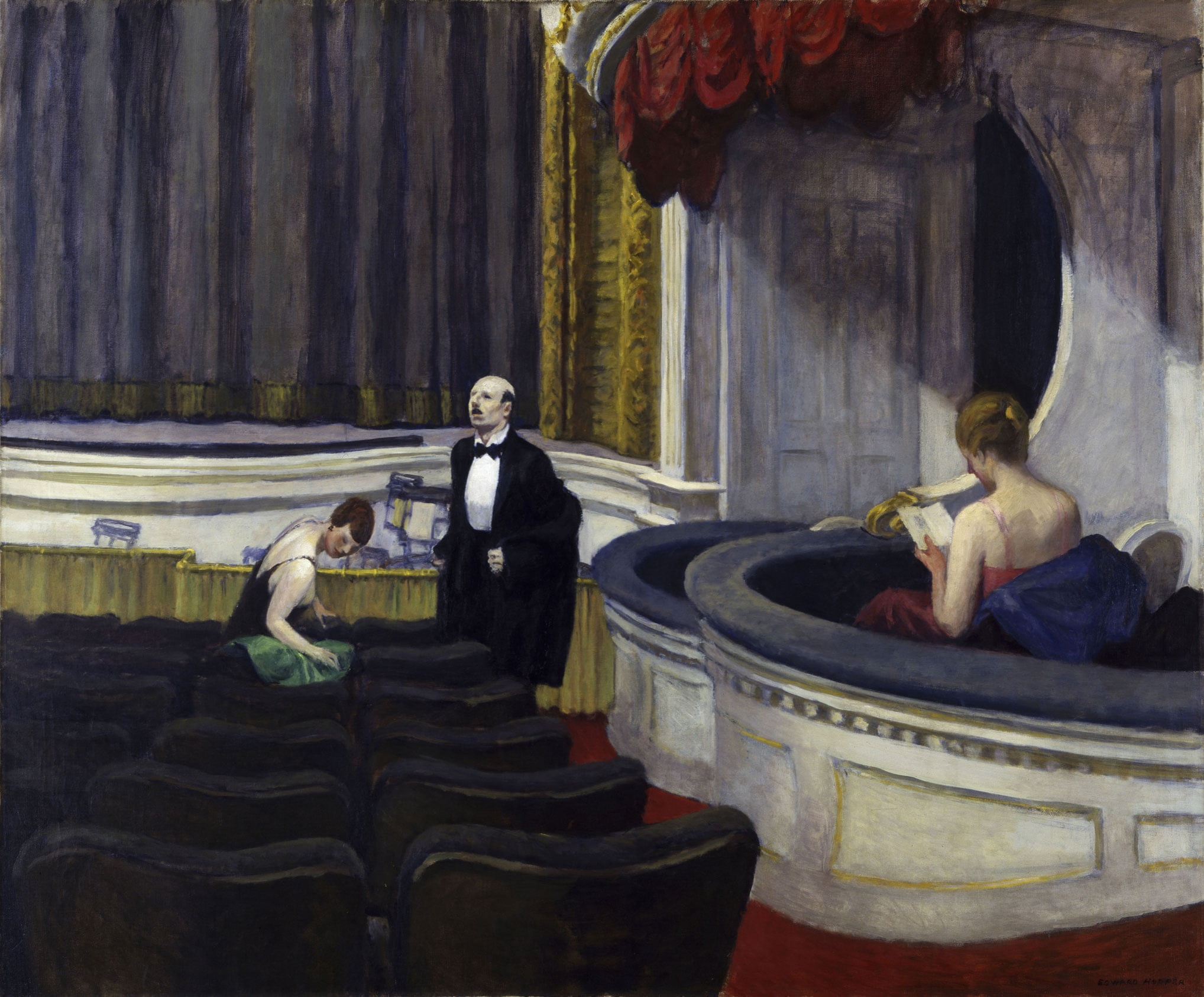 Edward Hopper, 1927, Two on the Aisle