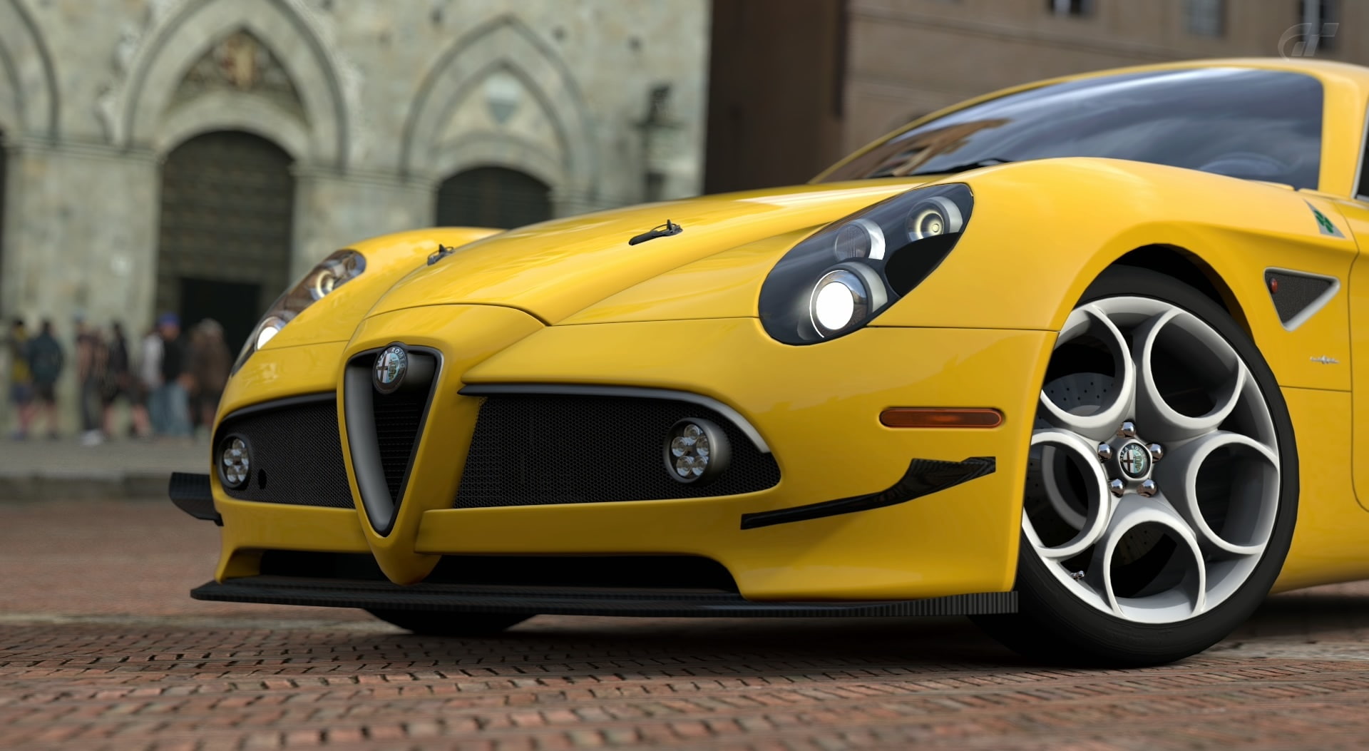 Alfa Romeo 8C, yellow Alfa Romeo 5c, Games, Gran Turismo, car