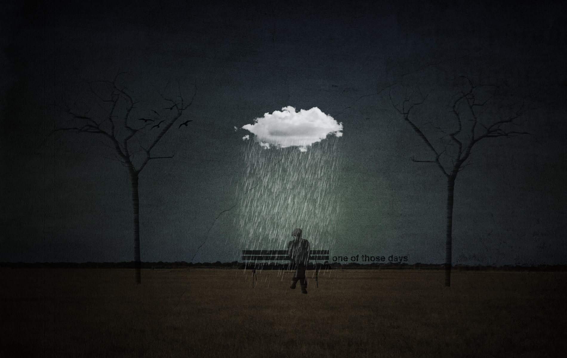 Artistic, Rain, Alone, Sad, Statement