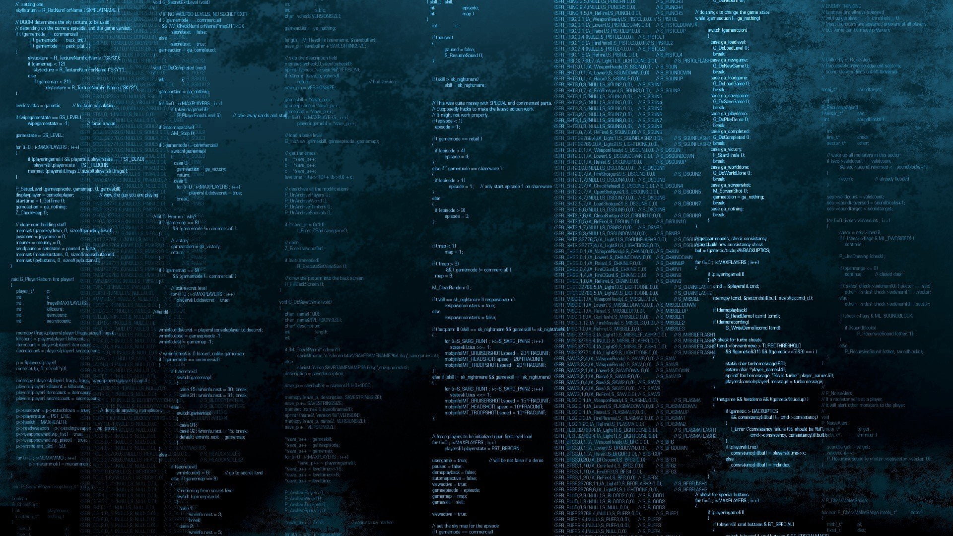 Code, coding, computer, Doom (game), Knowledge, Logic, minimalism