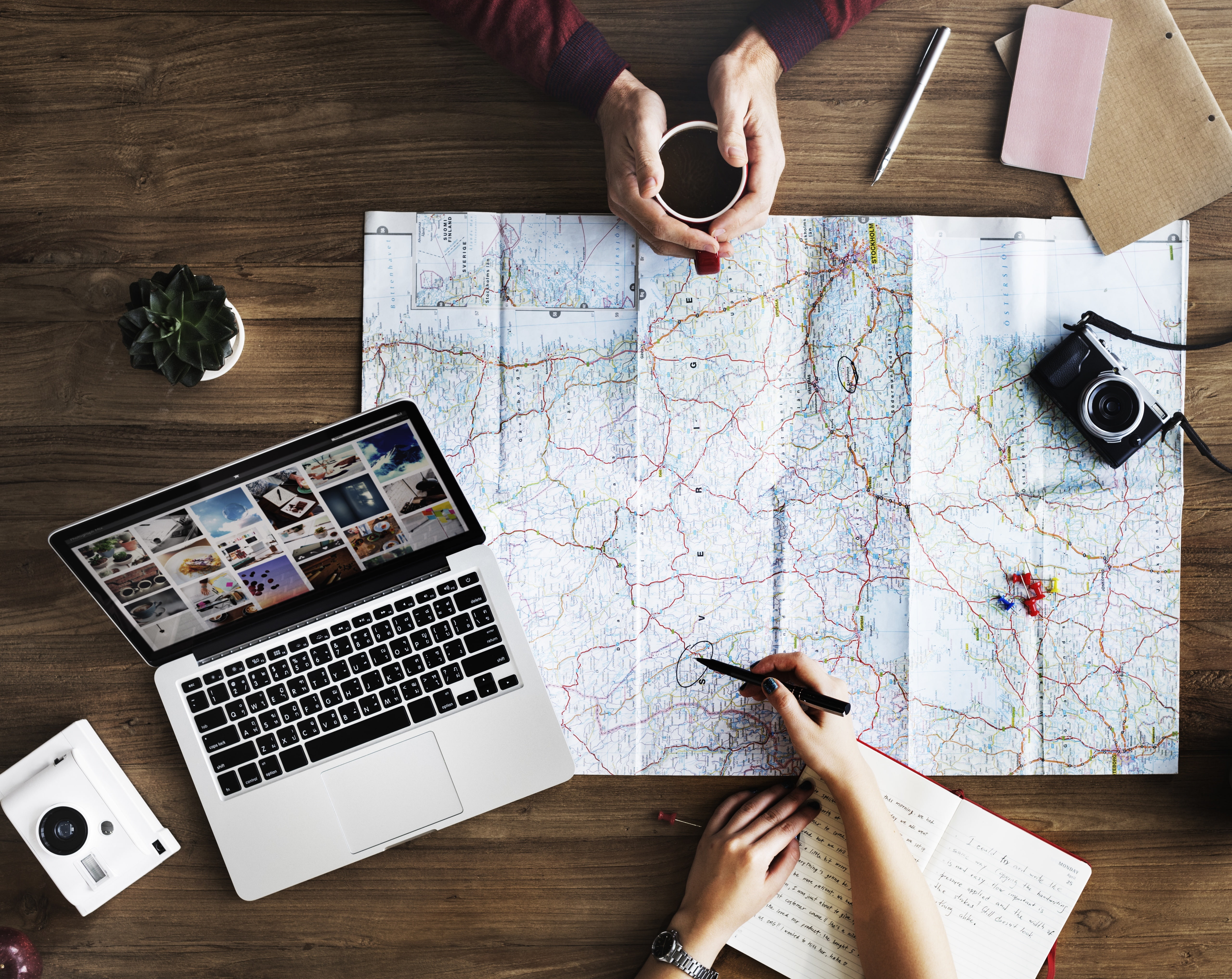 Travel Planning, Maps, West, Journey, Trip, Coffee, Traveler