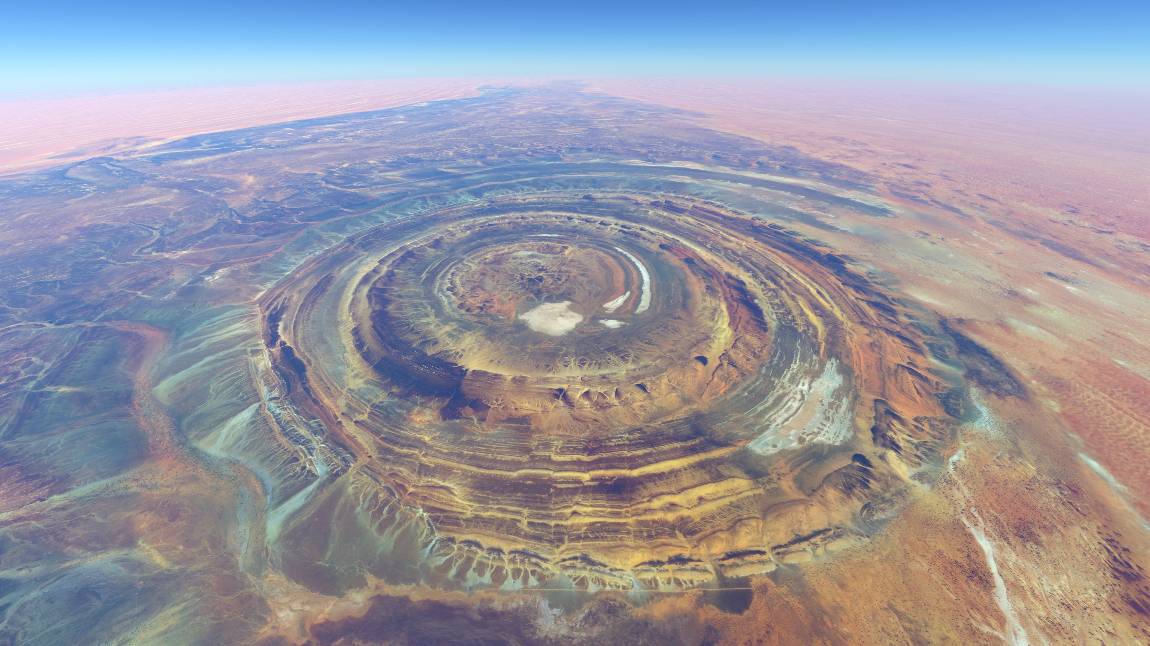 Free download | HD wallpaper: Atlantis, richat structure, red sea, rock ...