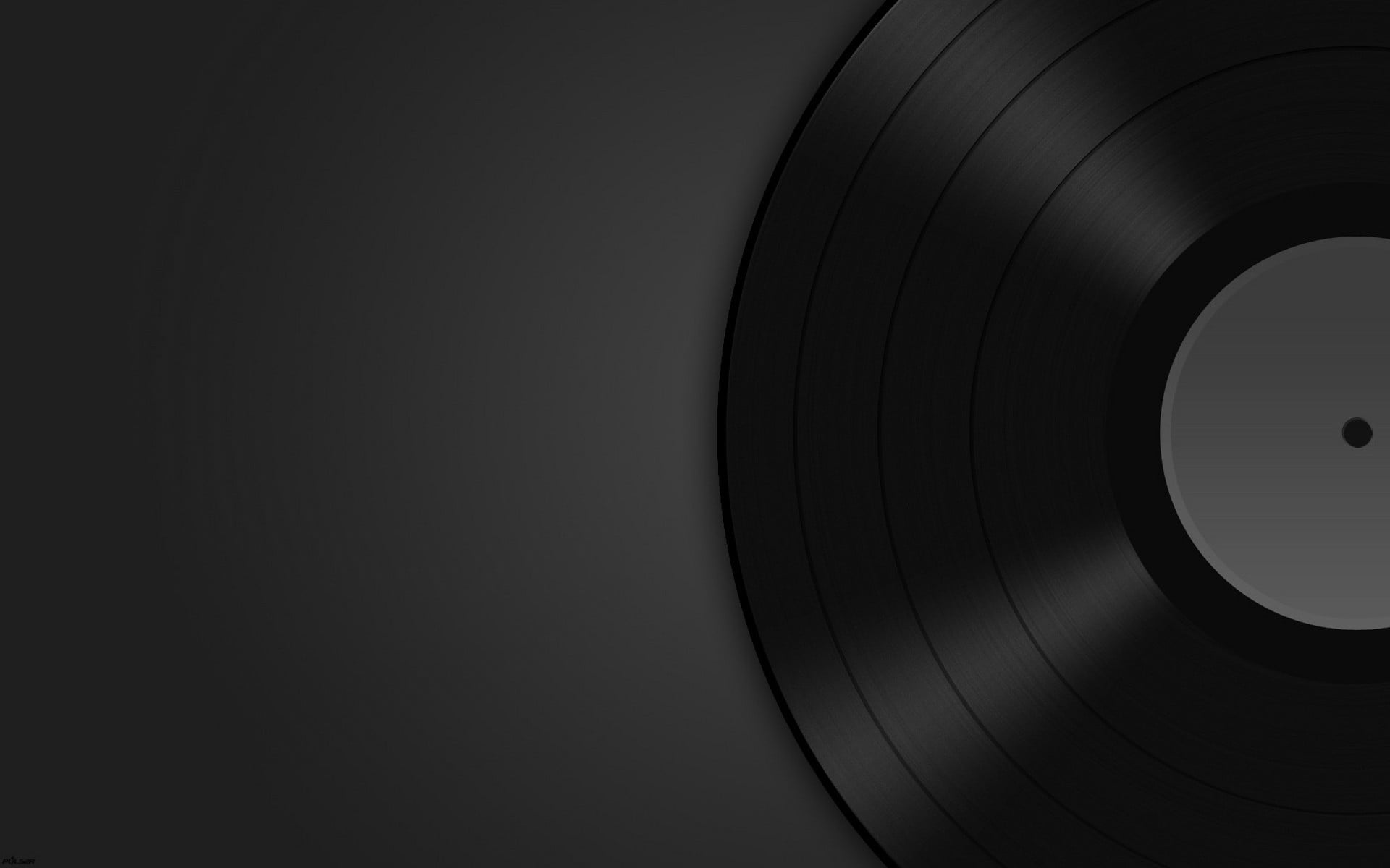 grayscale photo of vinyl disc, music, simple background, minimalism