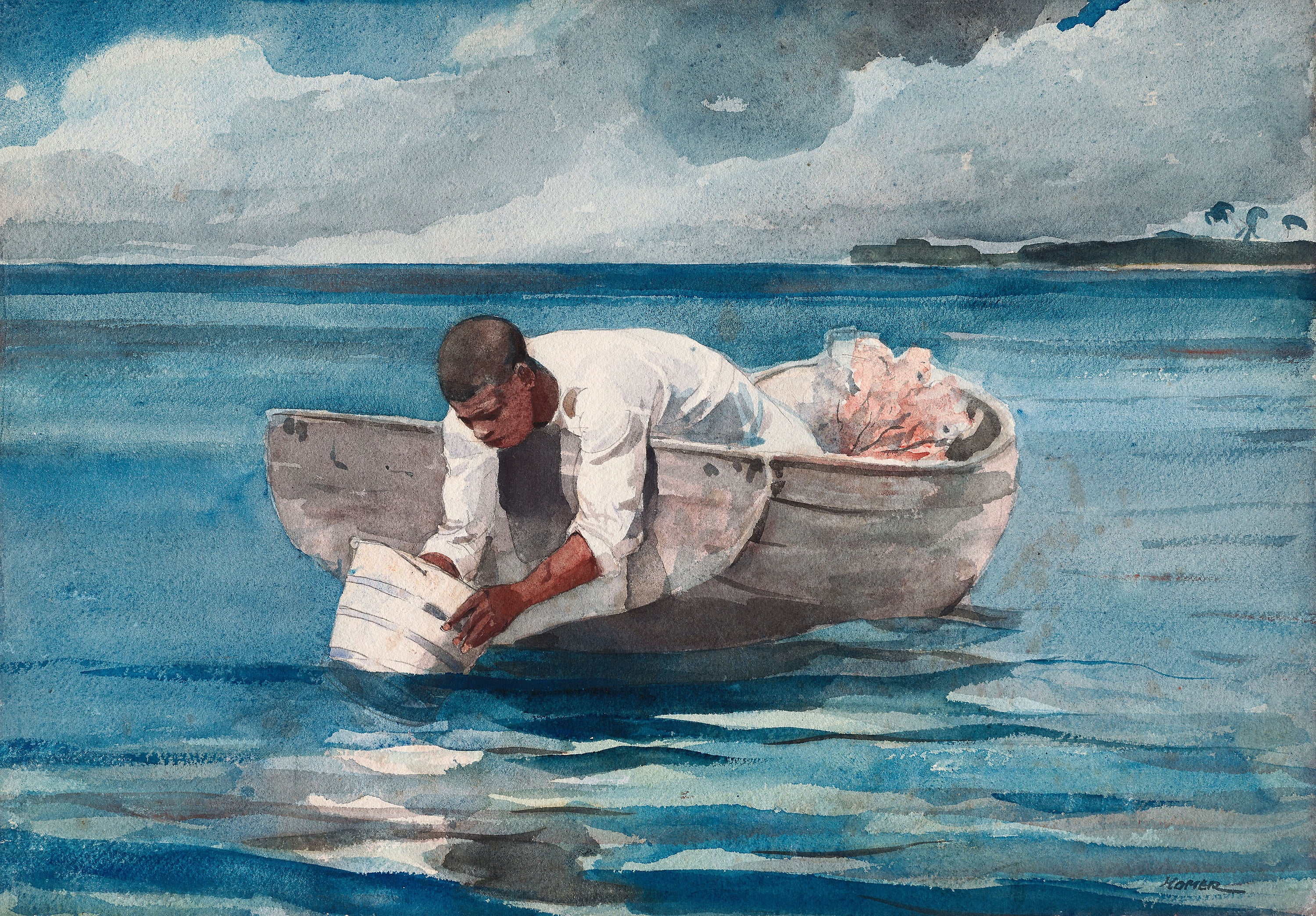 Winslow Homer, painting, impressionism, water, river