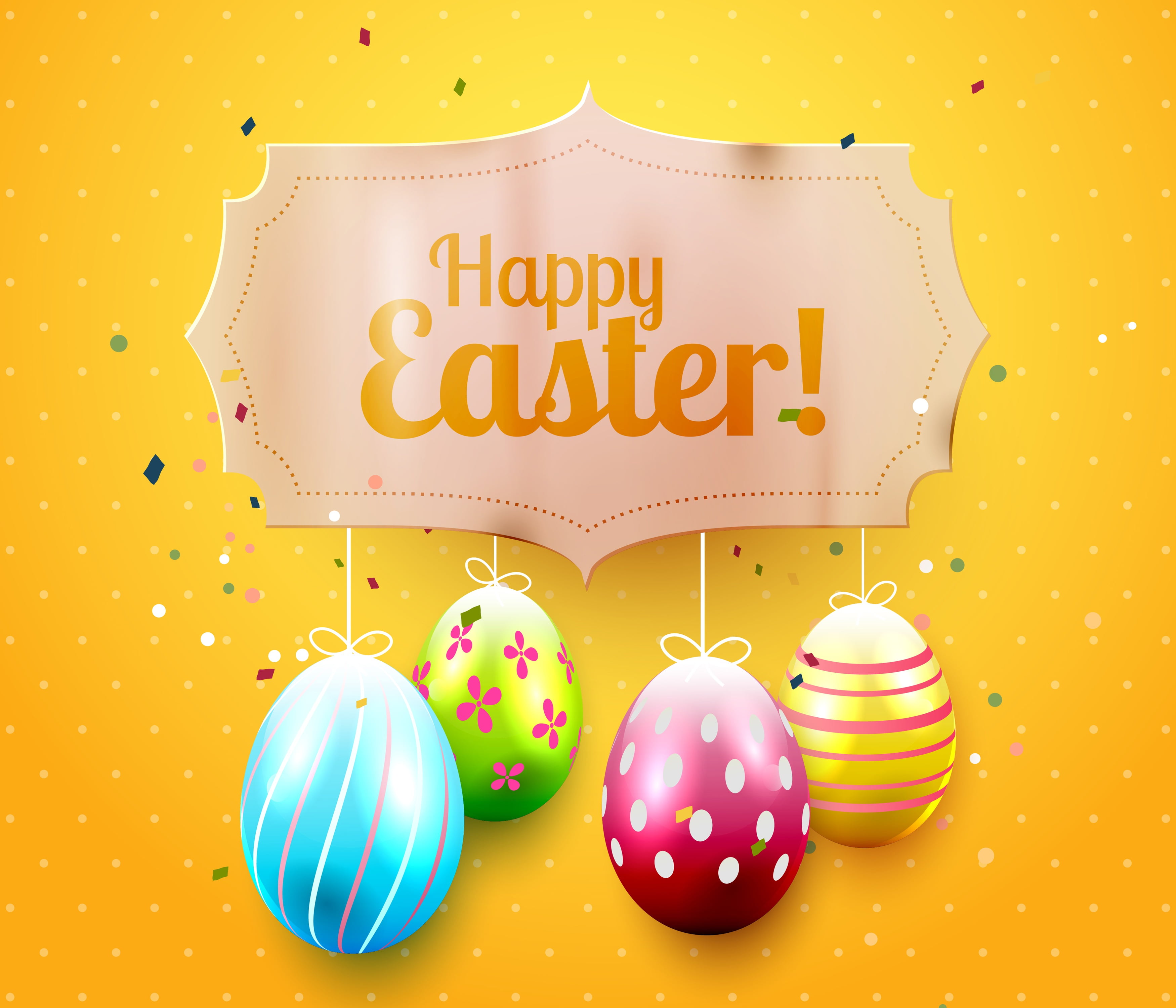 rendering, eggs, Easter, colorful