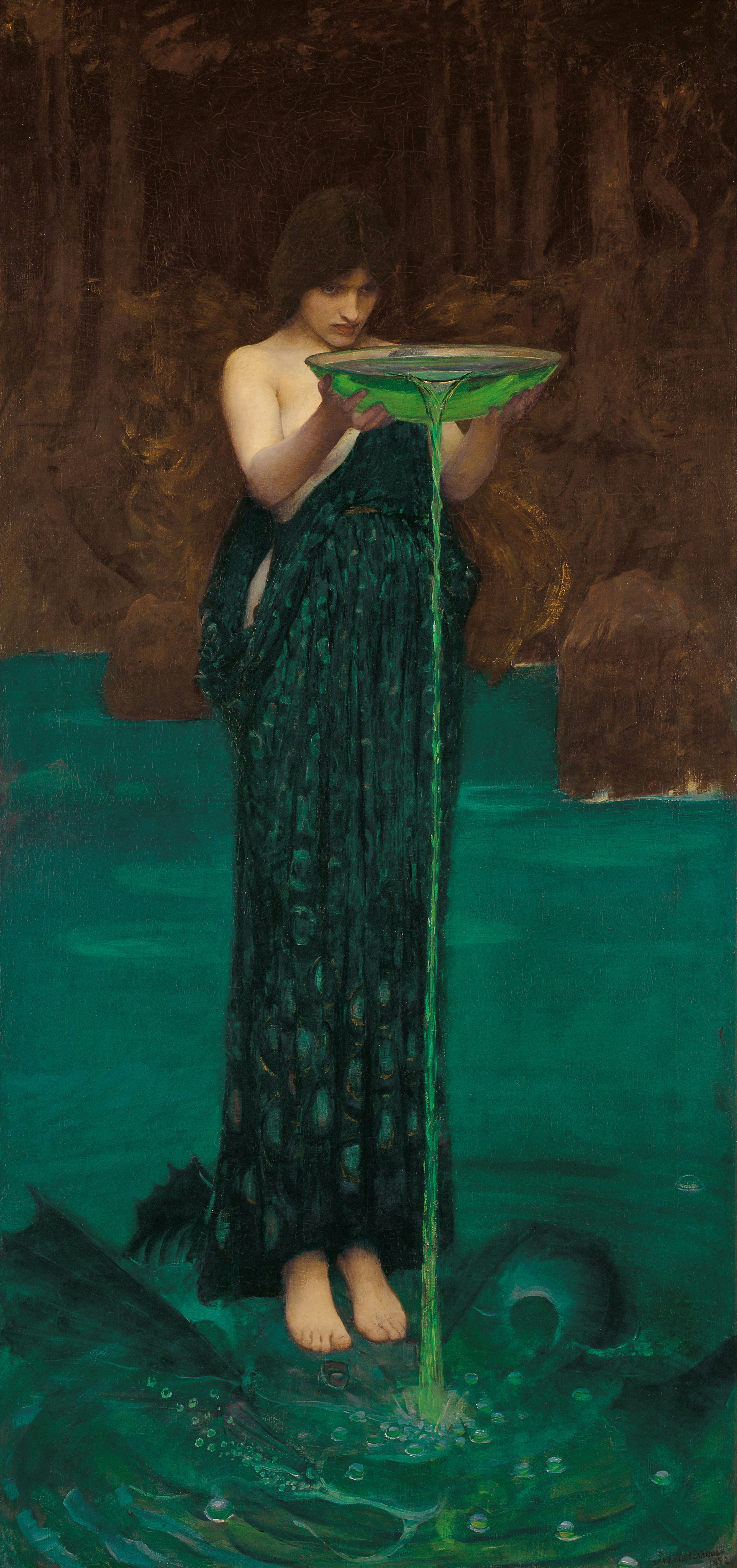 artwork, painting, women, John William Waterhouse, Poison
