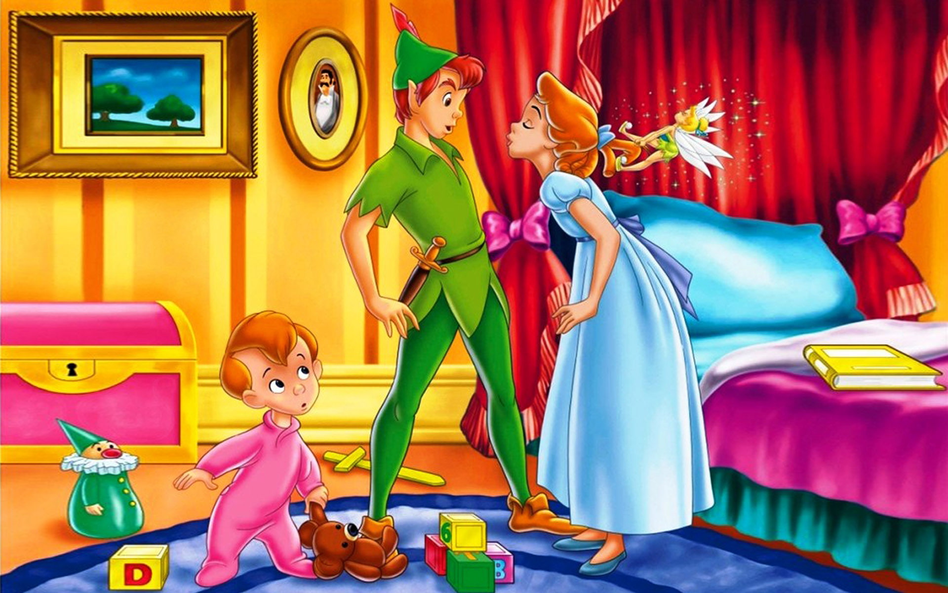 Peter Pan With Wendy Darling And Michael Darling Disney Images Free Download 1920×1200