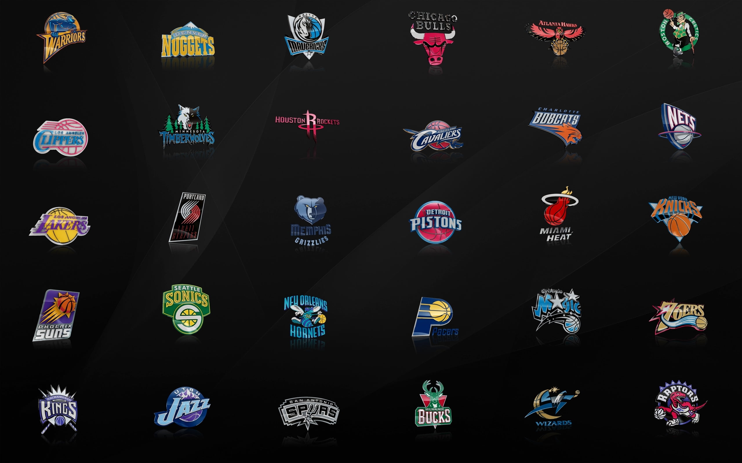NBA team digital wallpaper, Logo, Jazz, Lakers, Rockets, Bulls