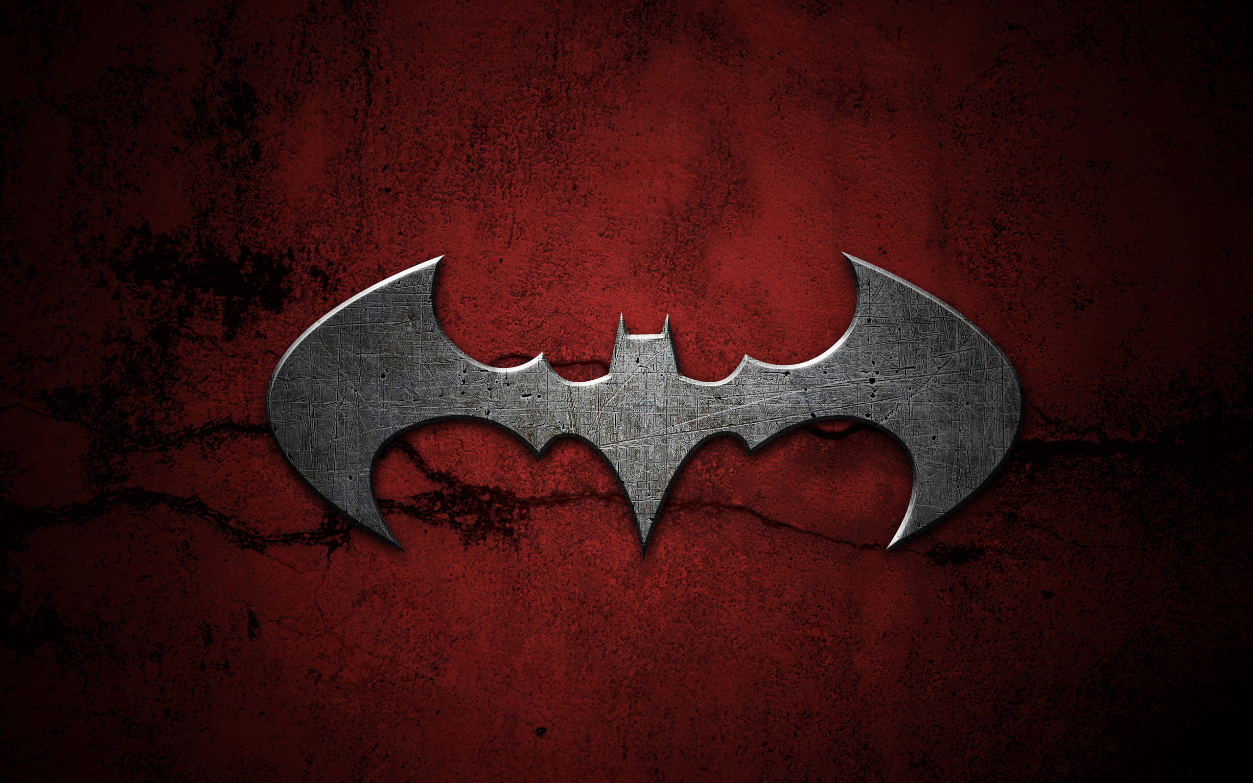 gray Batman logo digital wallpaper, graphics, red, no people