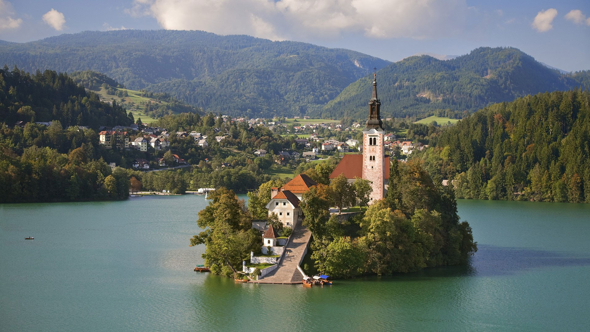 island, Lake Bled, Slovenia, church