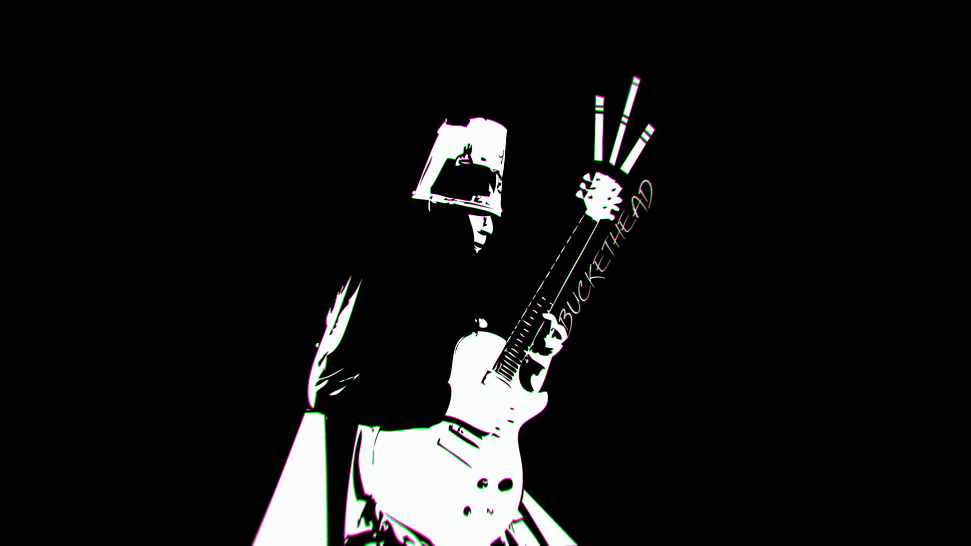 buckethead, guitarist, Funeral, KFC, studio shot, arts culture and entertainment