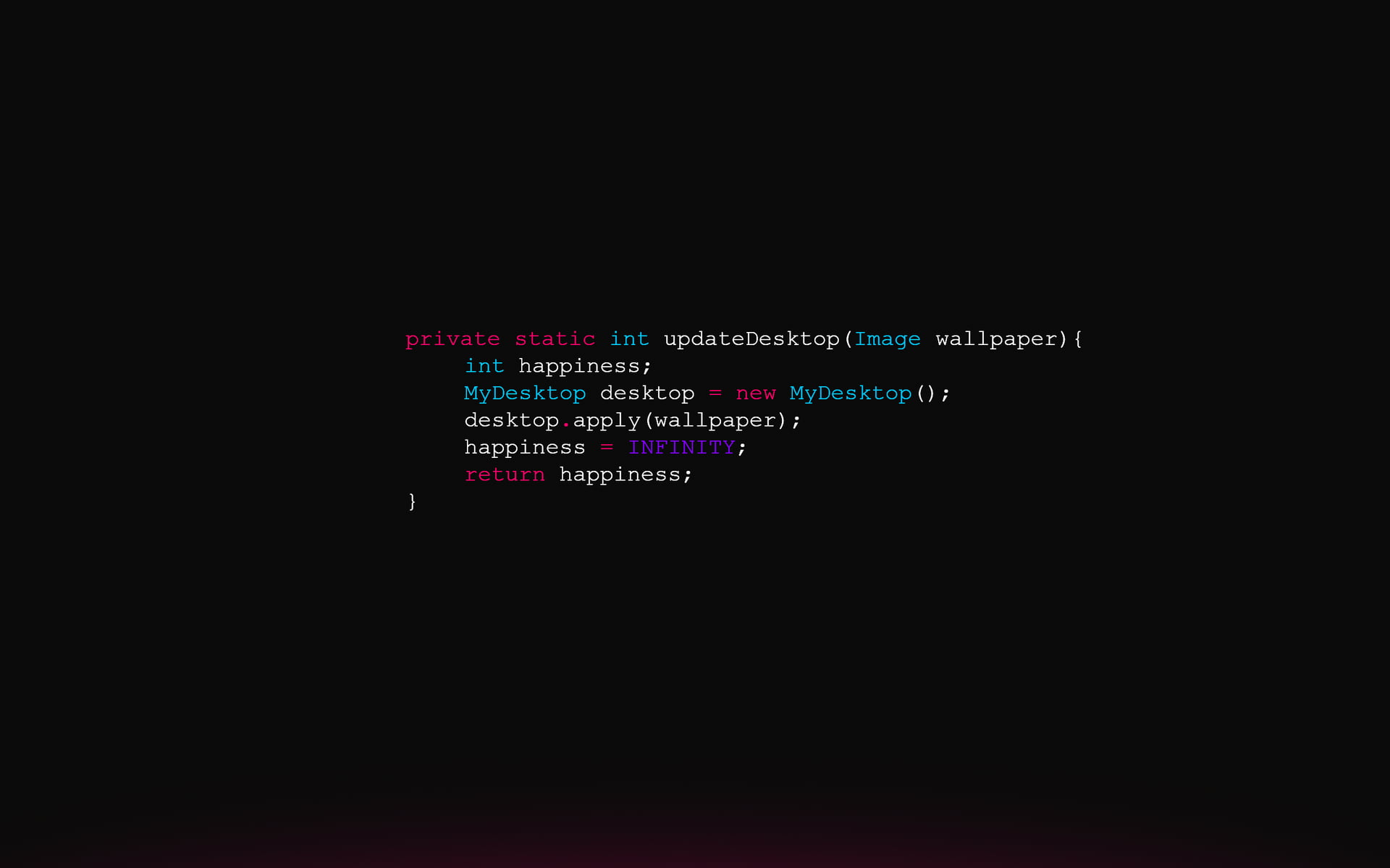 black background with text overlay, programming code, typography
