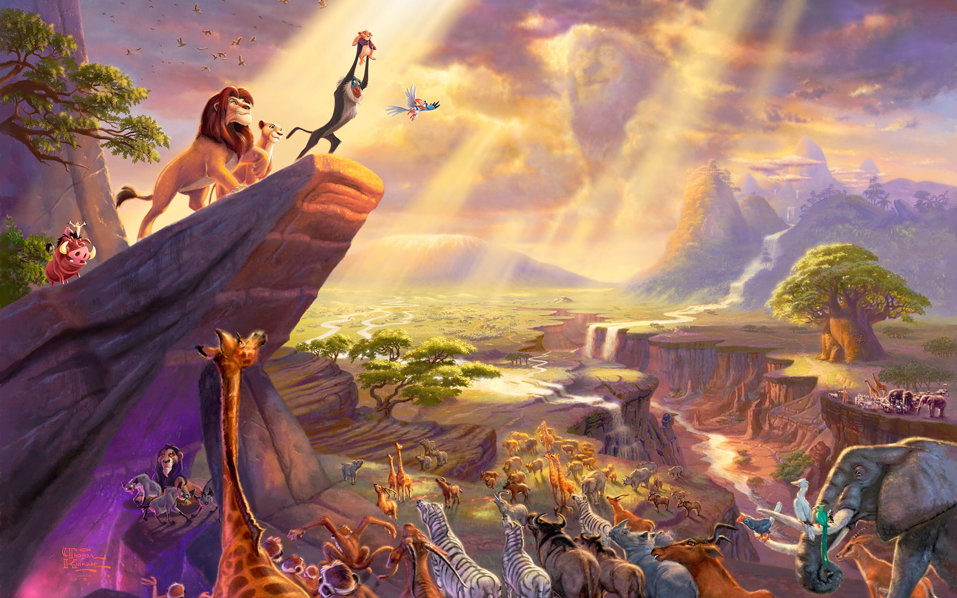 The Lion King Drawing Sunlight Disney HD, the lion king movie illustratin