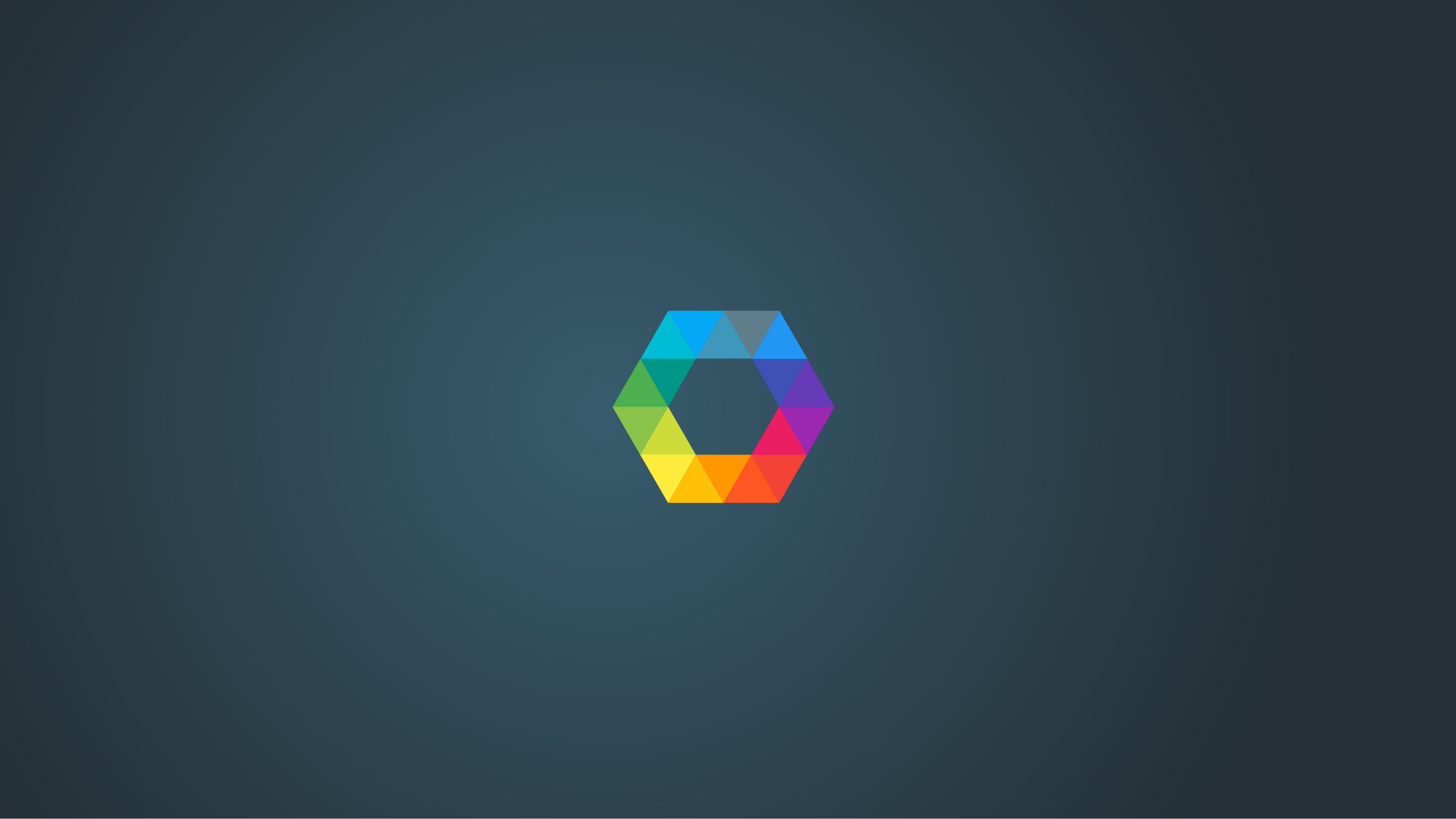 hexagonal multicolored illustration, minimalism, vector, symbol