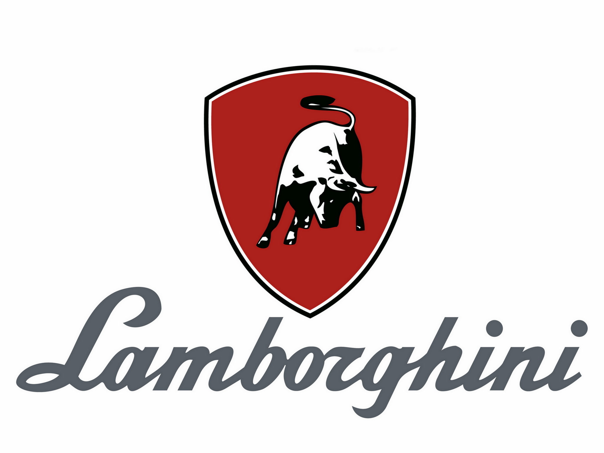 Lamborghini logo, background, logos, bull, white background, communication