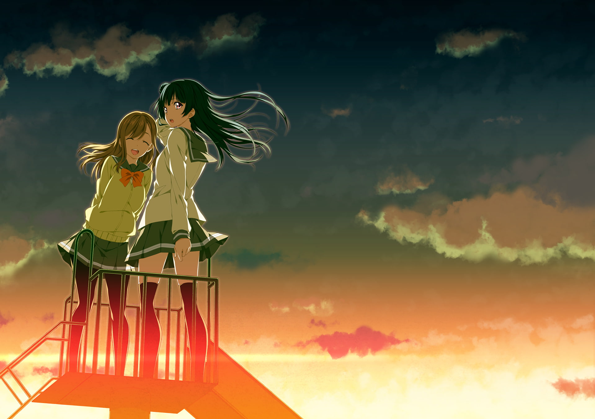 Anime, Love Live! Sunshine!!, Hanamaru Kunikida, Yoshiko Tsushima