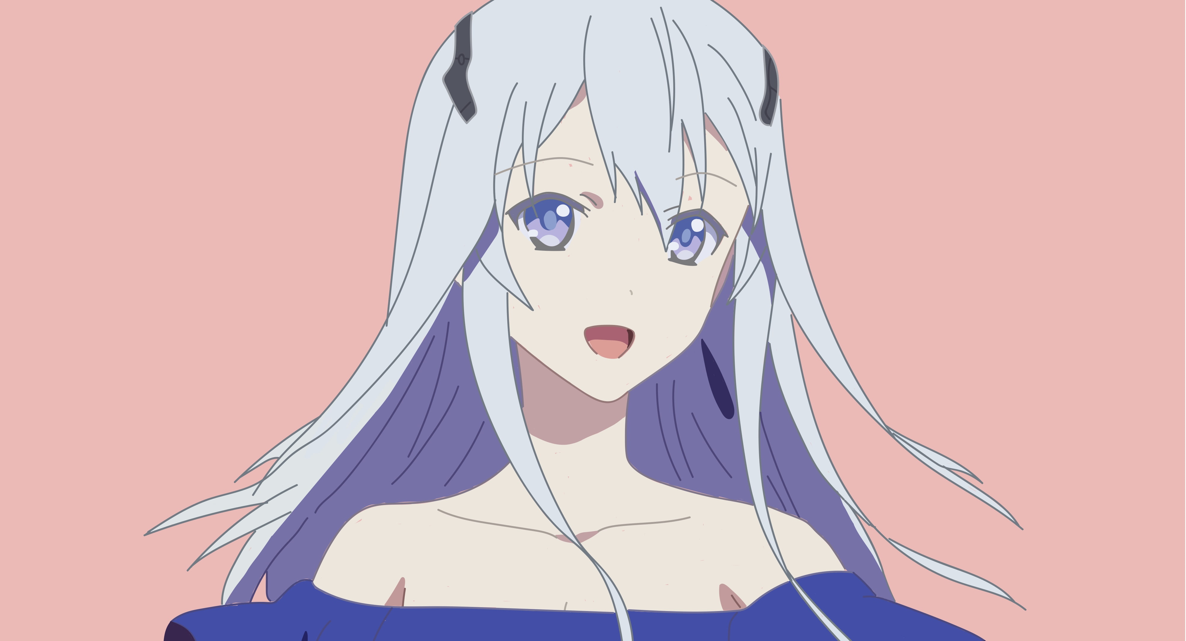 Type-005 Lacia, Beatless, anime, colored background, indoors