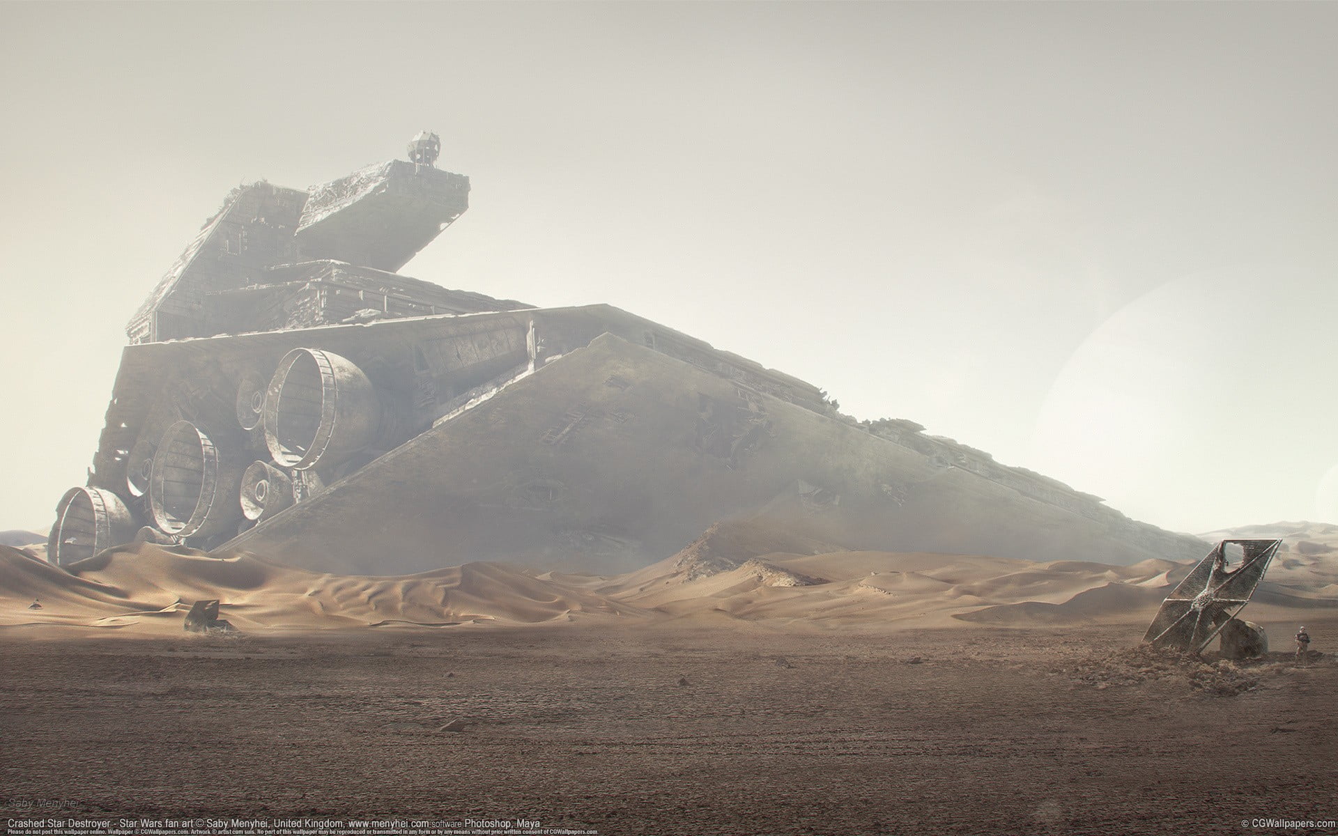 Star Wars Star Destroyer digital wallpaper, mountain, rock, rock - object