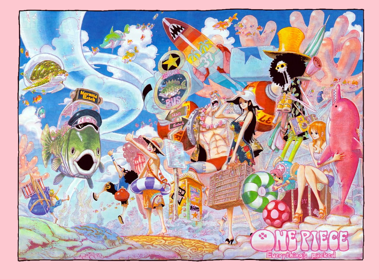 One Piece fan art wallpaper, anime, multi colored, no people