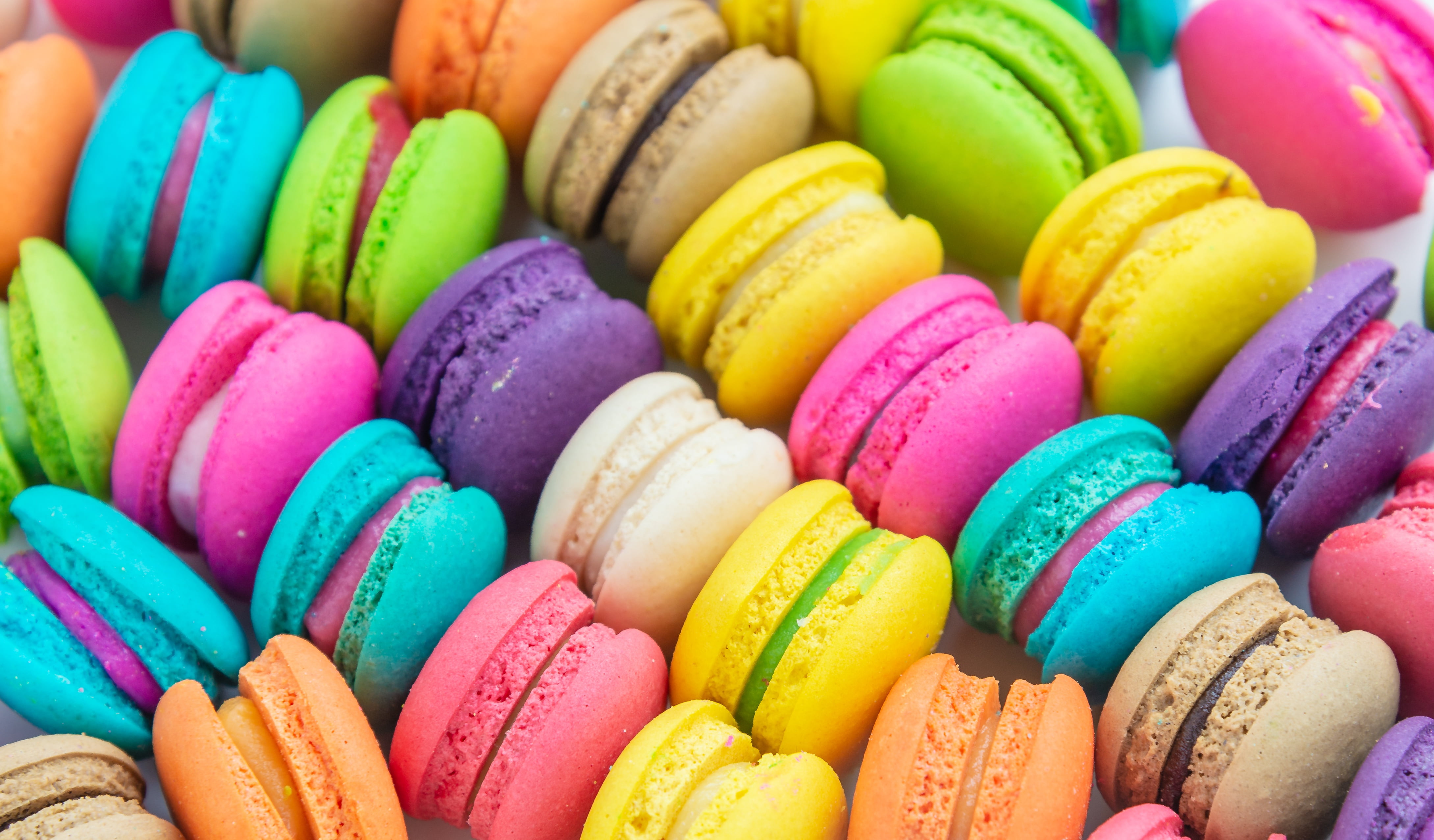 colorful, dessert, pink, cakes, sweet, bright, macaroon, french