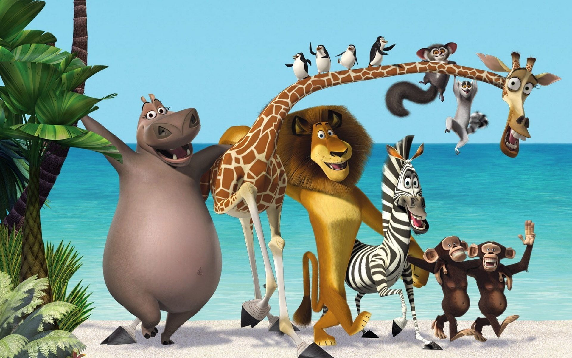 Disney Madagascar digital wallpaper, Movie, Madagascar 3: Europe's Most Wanted