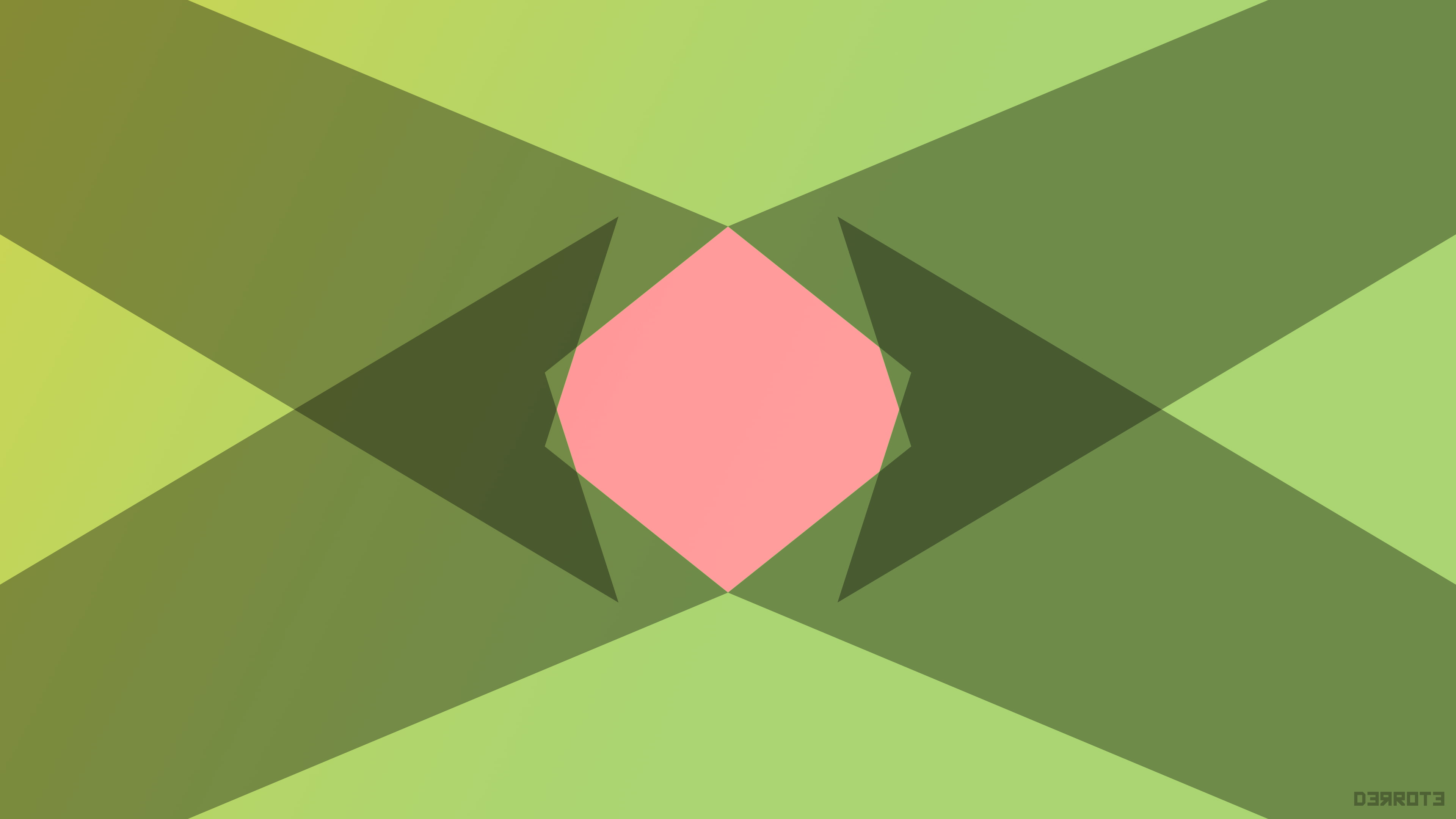 pink, green color, shape, abstract, red, geometric shape, no people