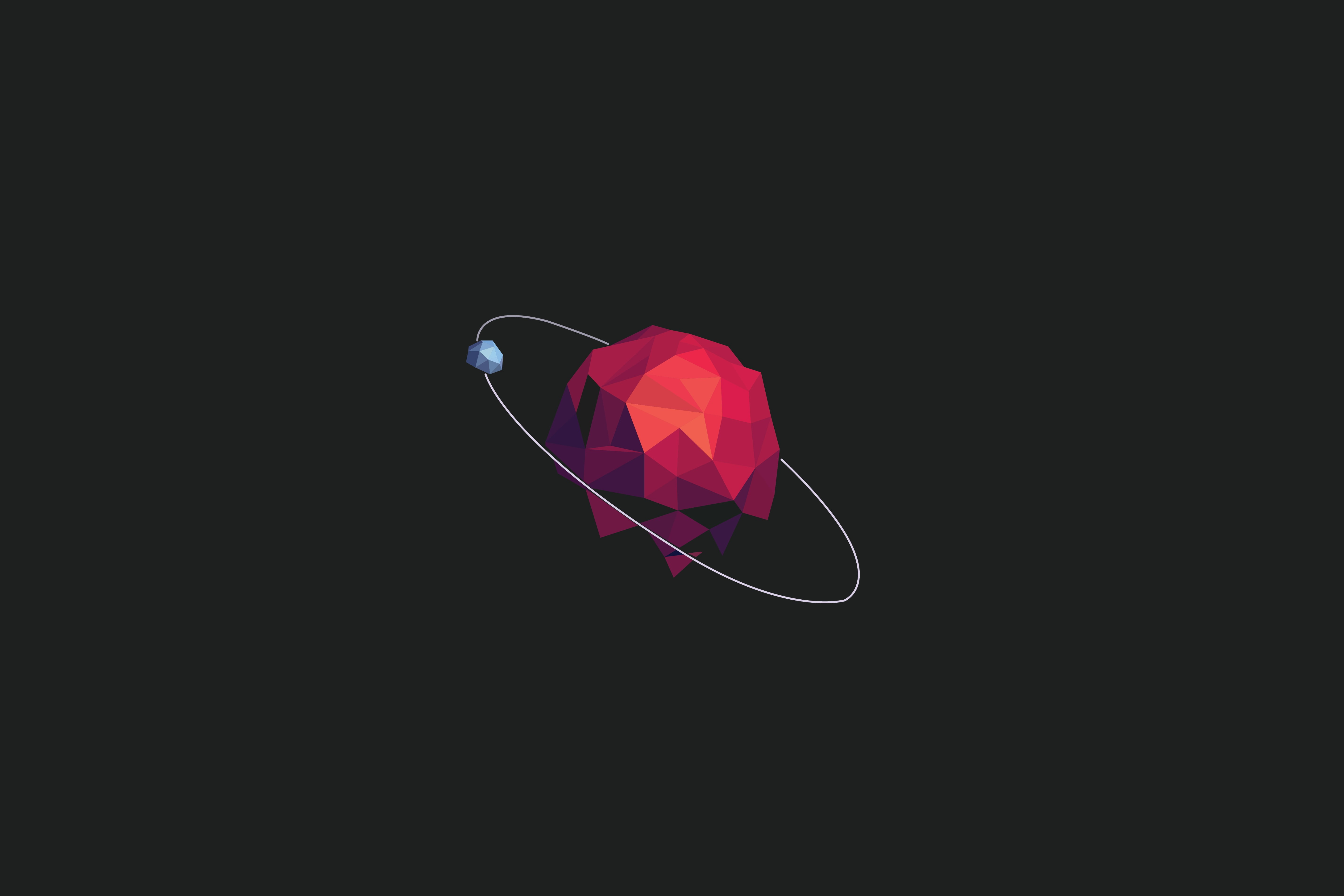 Low Poly Space Planet Minimal