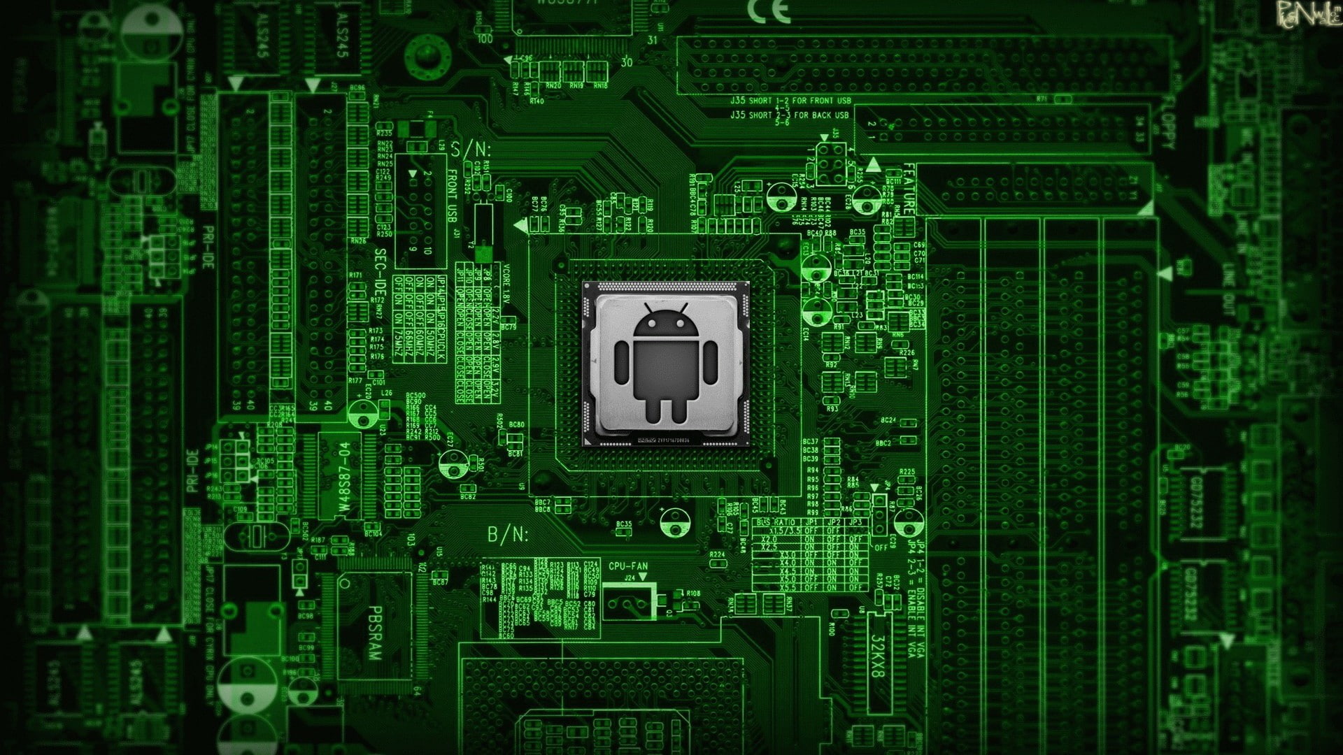android, image, logo, processor