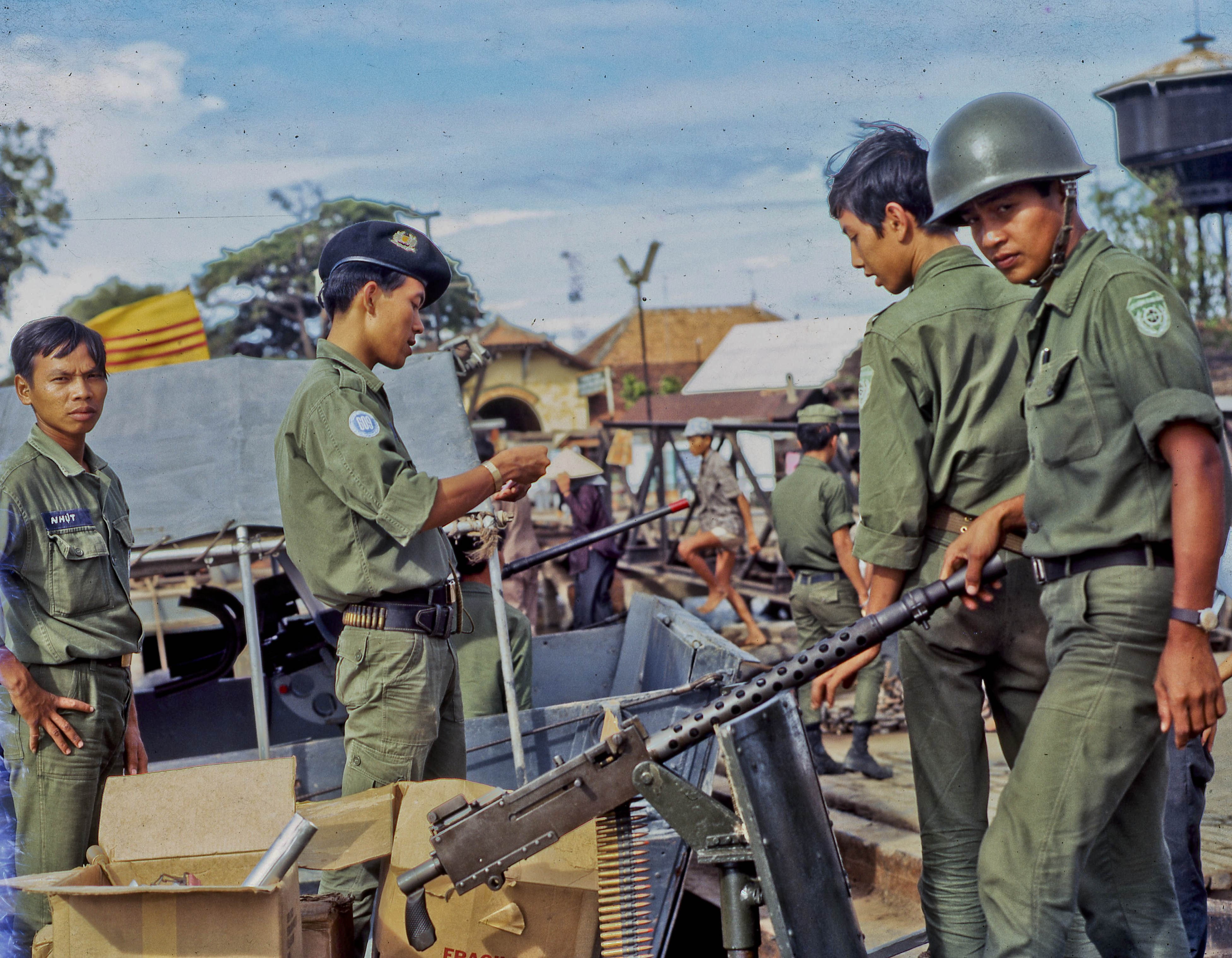 vietnam war, group of people, day, men, transportation, standing
