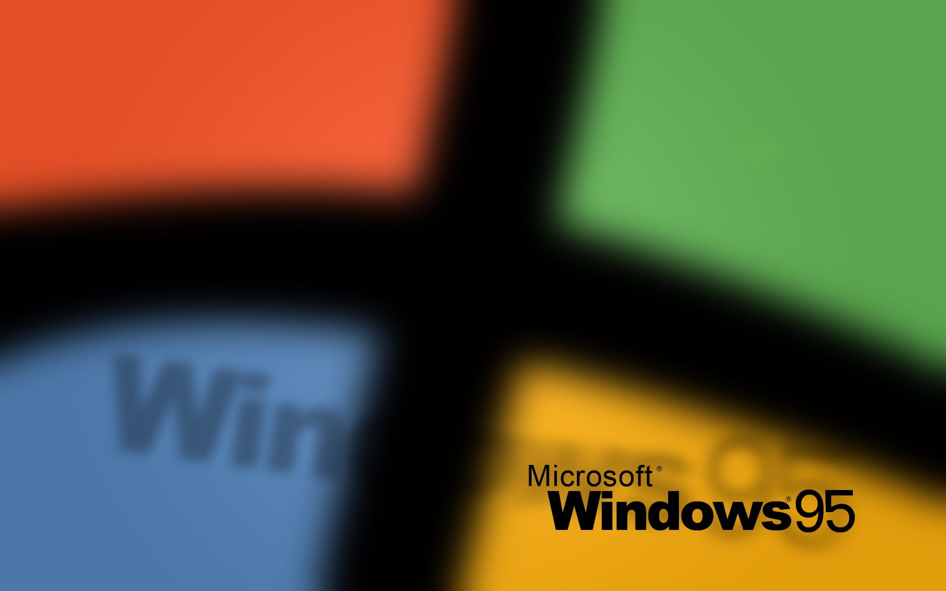 Microsoft Windows 95 logo, operating system, vintage, text, western script