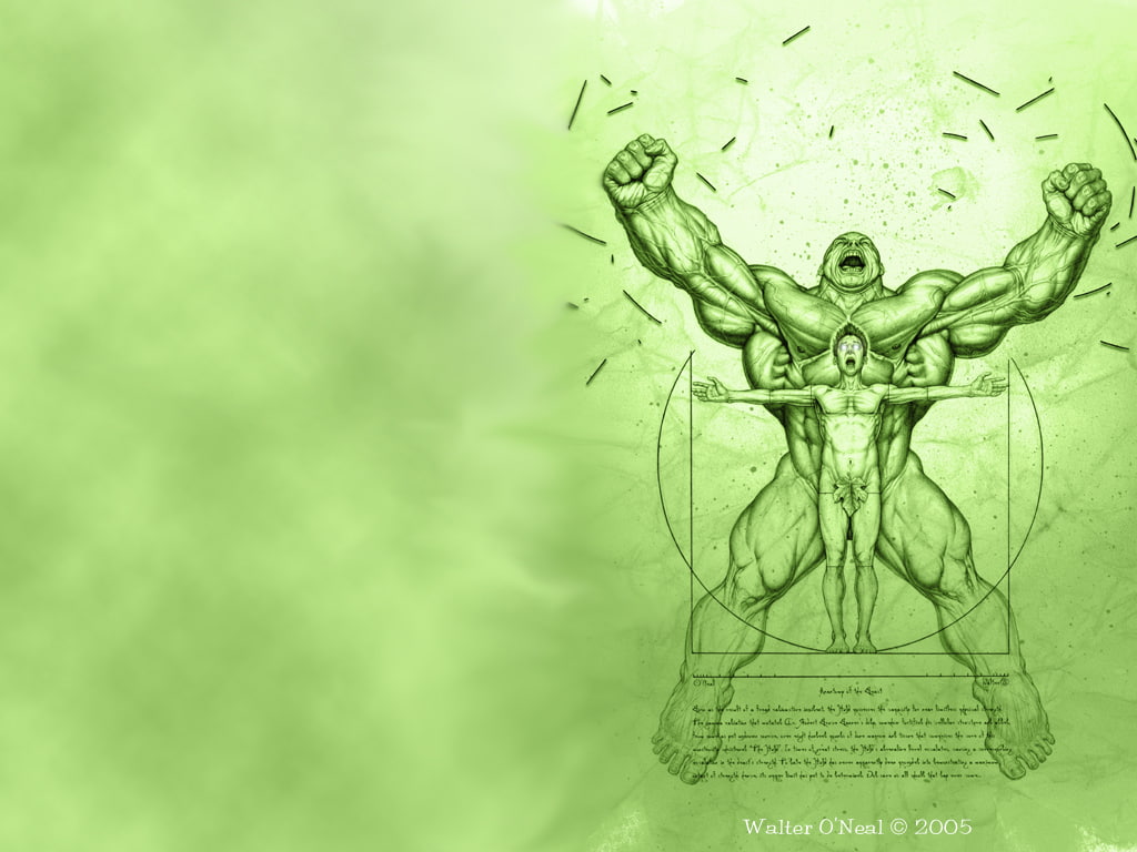 Green Hulk The Hulk HD, 2005 walter o'neal artwork, cartoon/comic