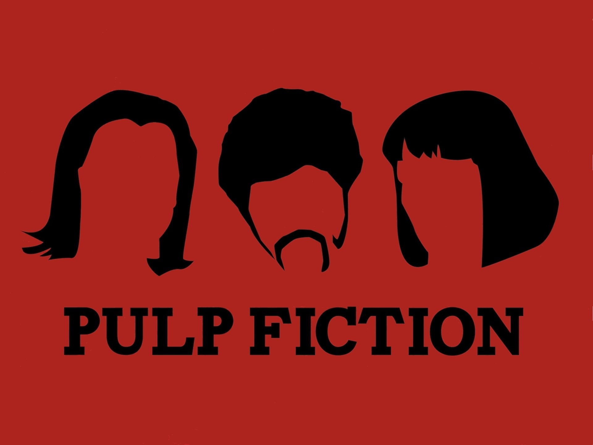 Movie, Pulp Fiction, text, communication, western script, silhouette