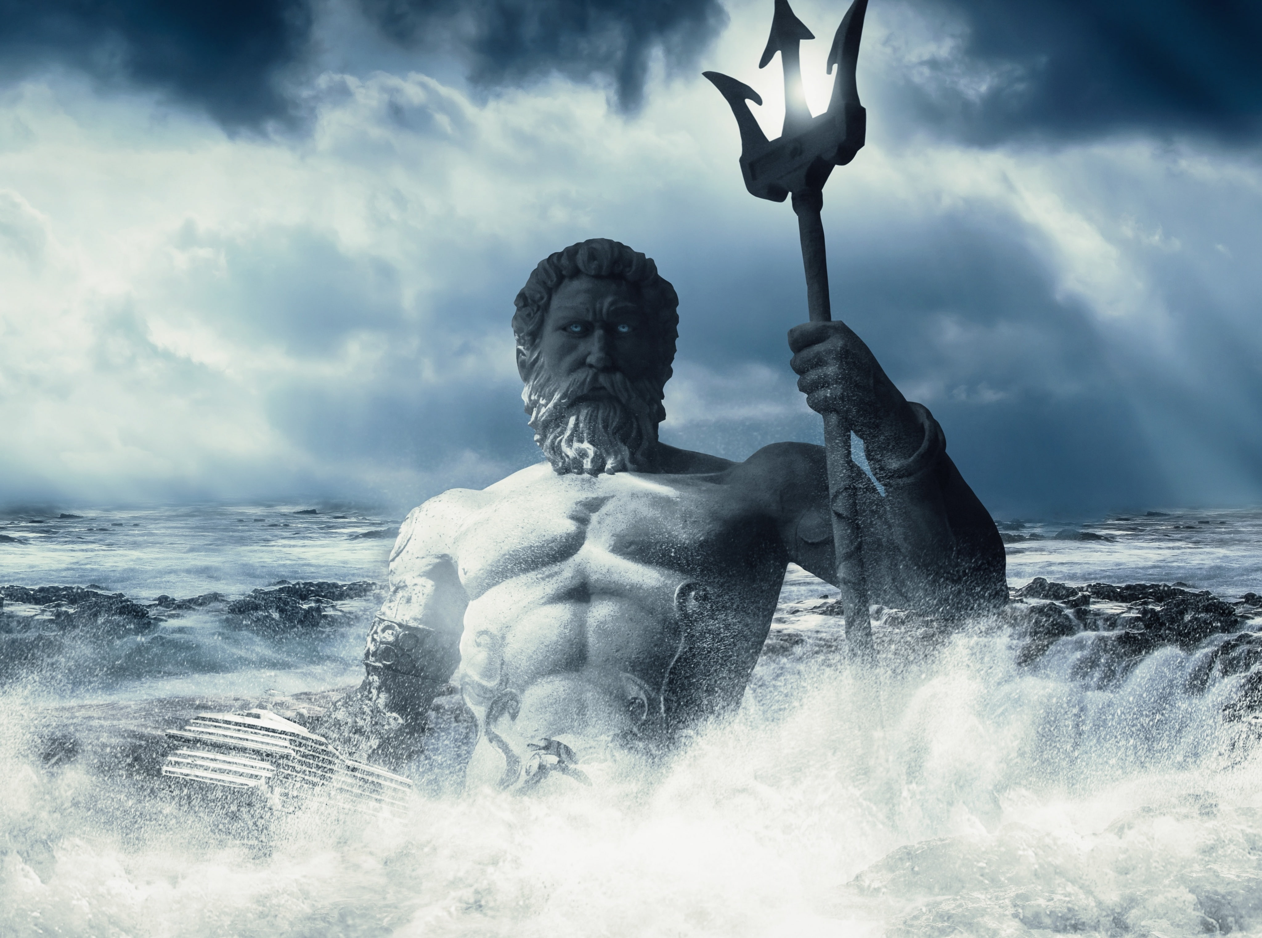 God of the Sea, Aero, Creative, Ocean, ancient, Greek, religion
