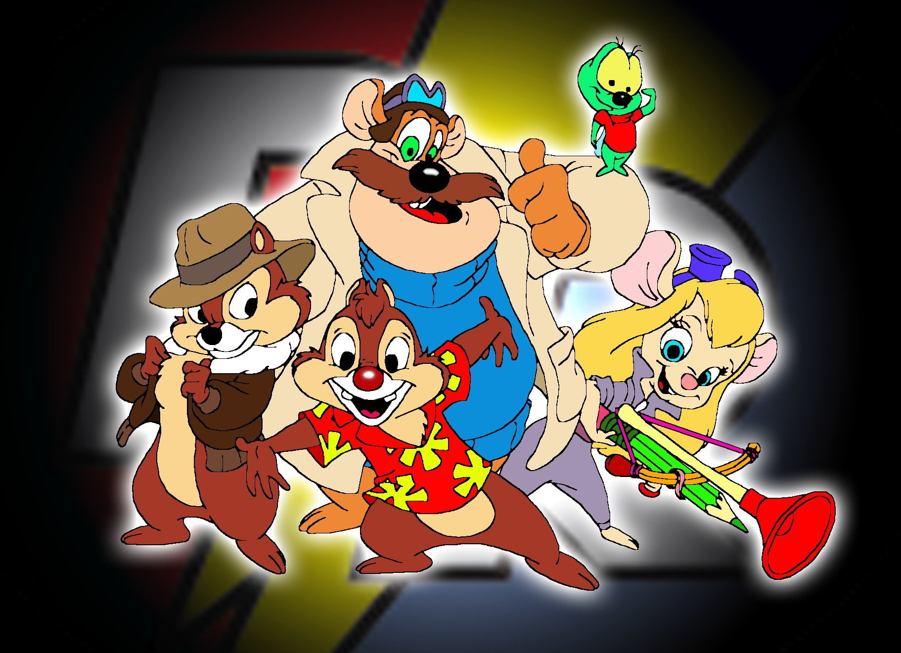 TV Show, Chip 'n Dale: Rescue Rangers, Chip And Dale, multi colored