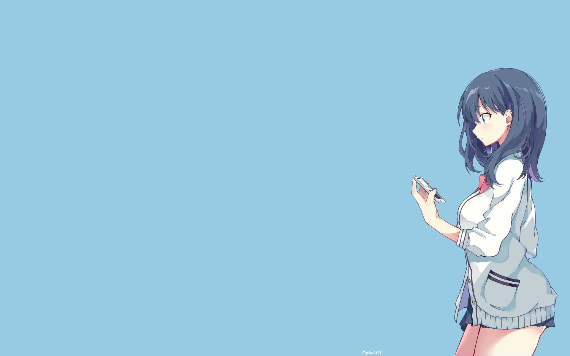 simple background, anime, anime girls, SSSS.GRIDMAN, Takarada Rikka