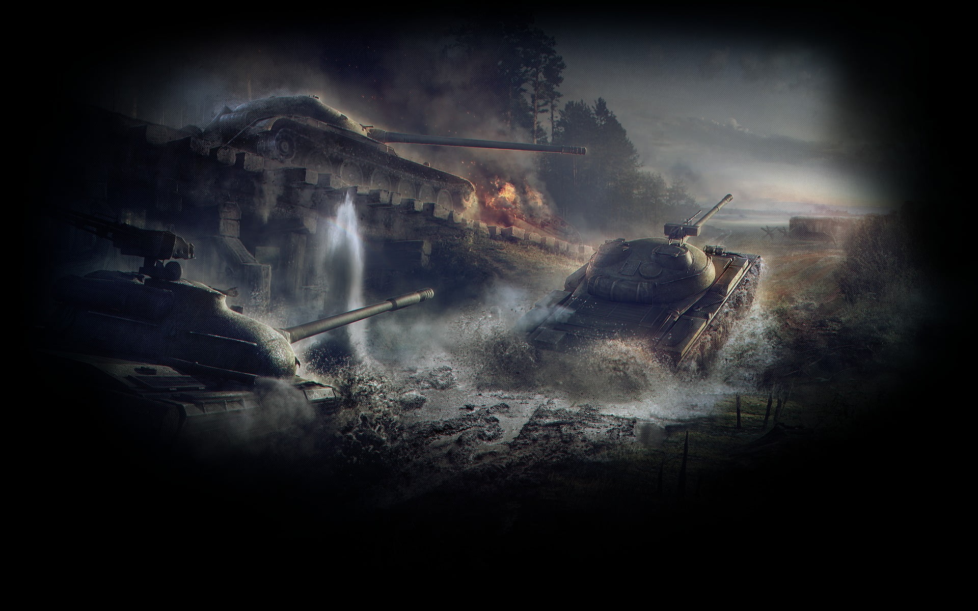 three green battle tanks digital wallpaper, WoT, World Of Tanks