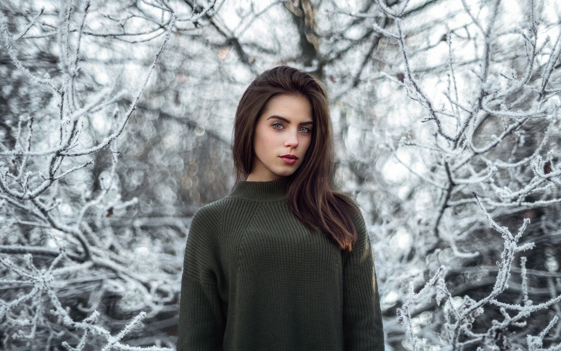 winter, women outdoors, model, Marlen Valderrama Alvaréz