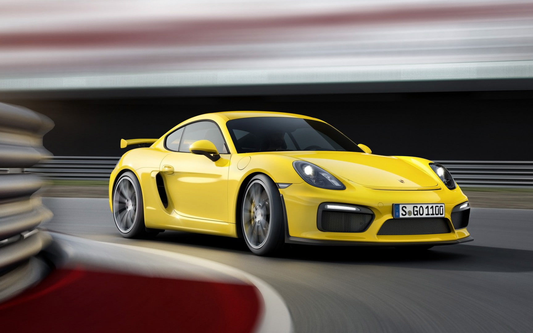 2015 Porsche Cayman GT4 Yellow Car HD