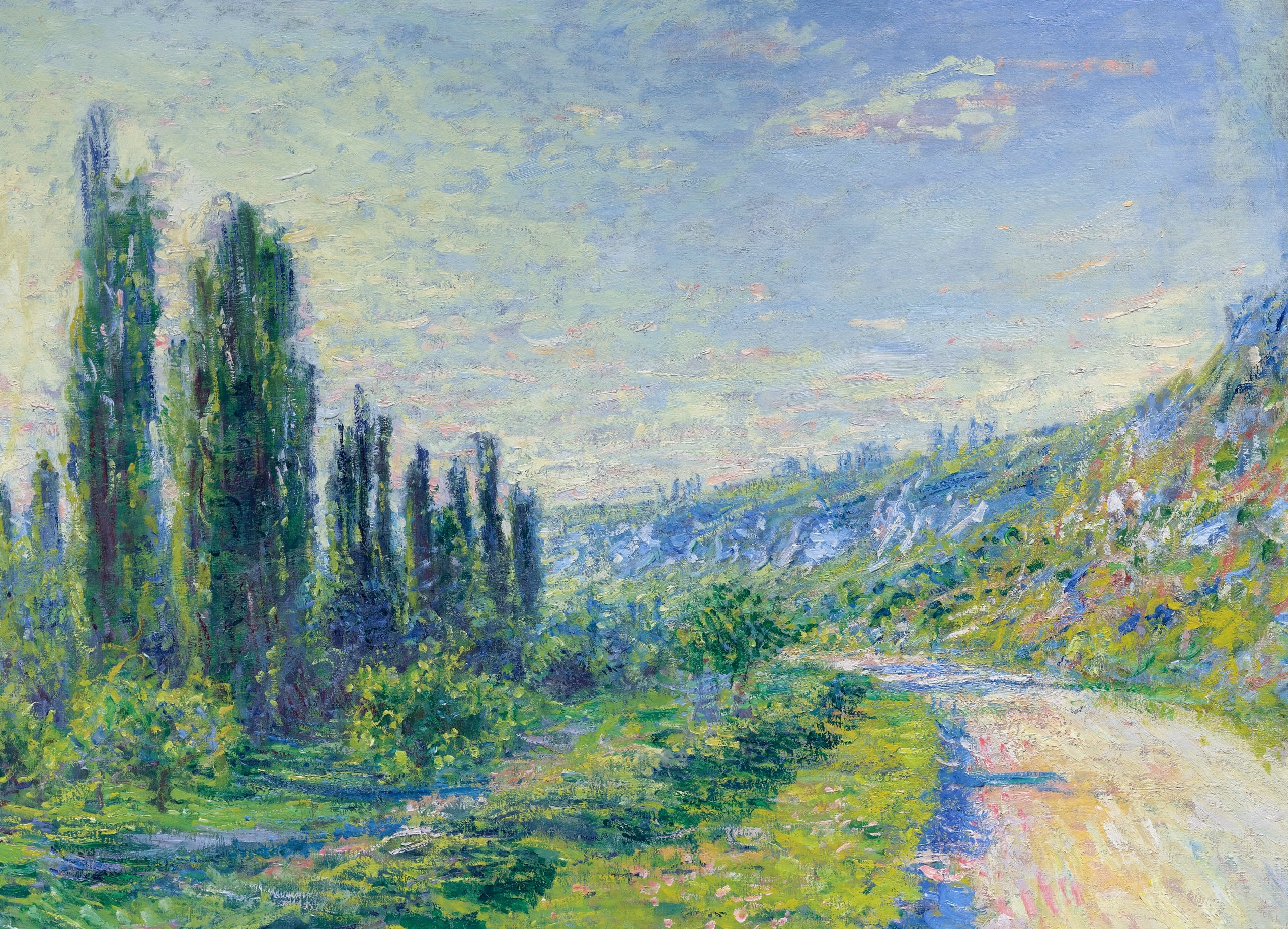 landscape, picture, Claude Monet, The road from Vétheuil