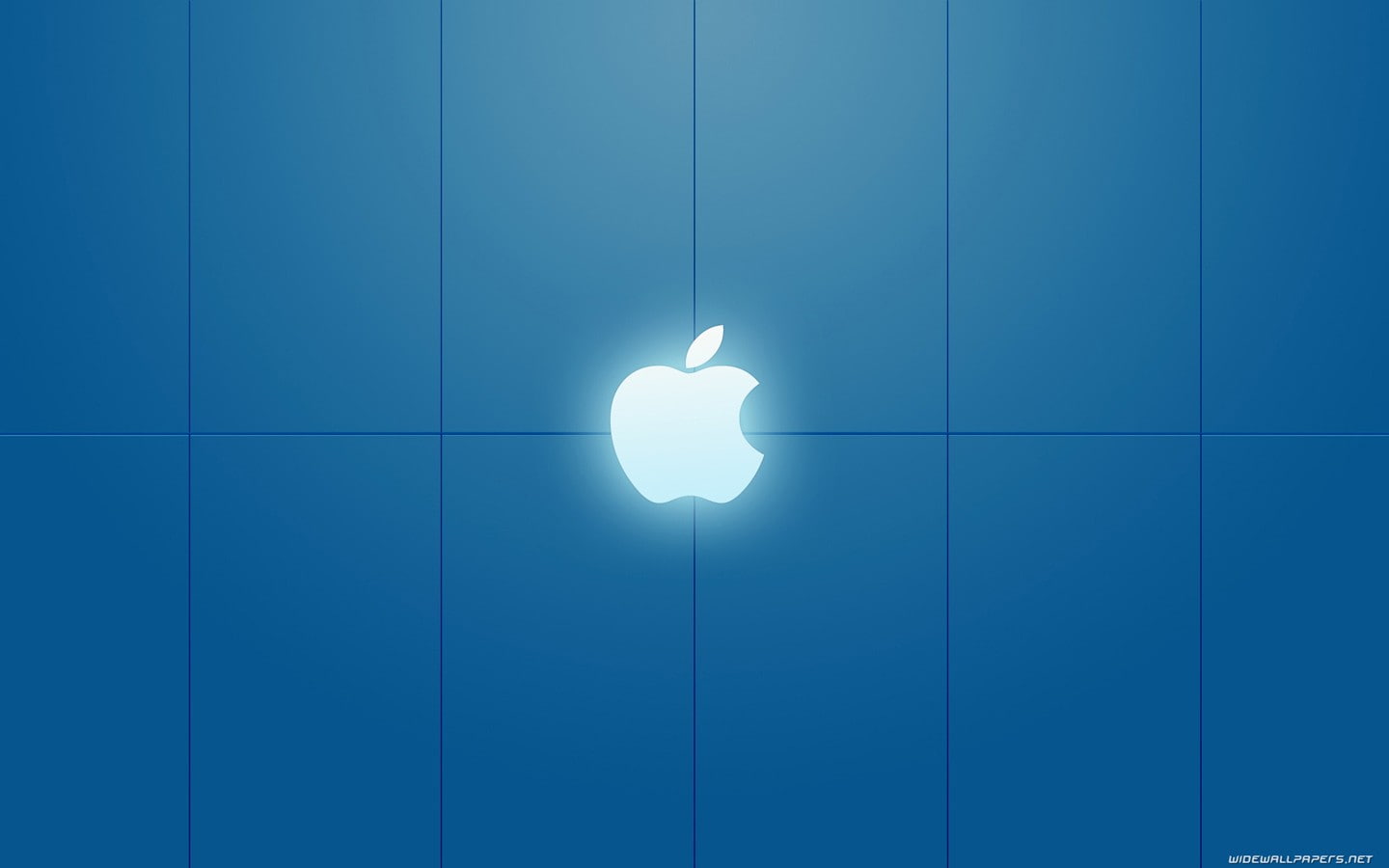 glowing, Apple Inc., logo, blue background, simple, digital art