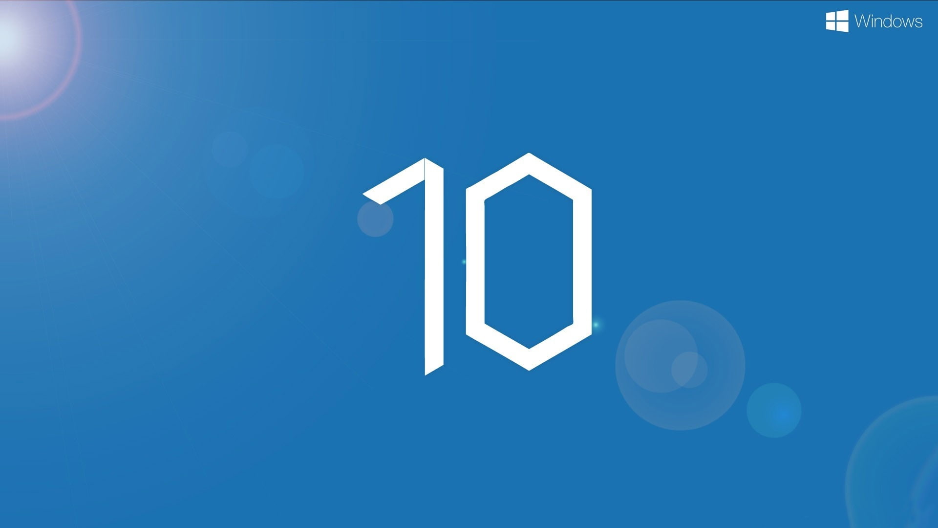 Windows 10 system logo, blue background
