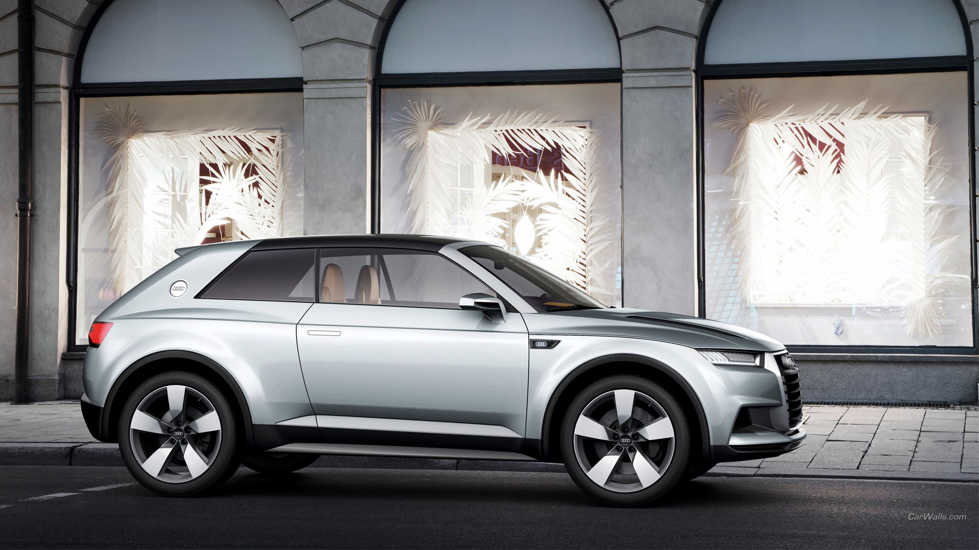 Audi Crossline, silver cars, vehicle, transportation, motor vehicle