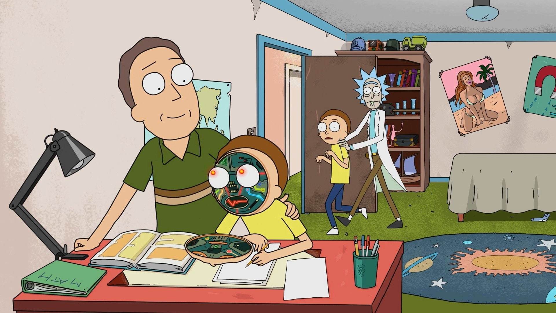TV Show, Rick and Morty, Jerry Smith, Morty Smith, Rick Sanchez