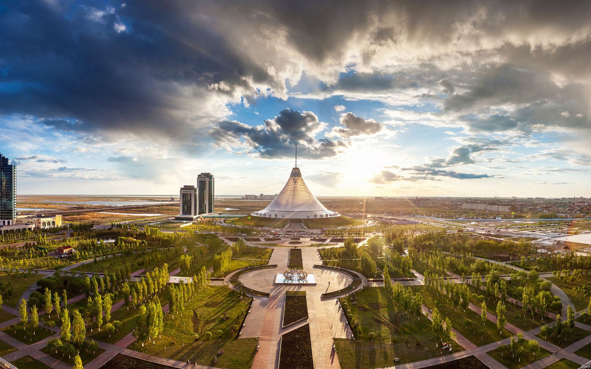 Free Download | HD Wallpaper: Buildings, Khan Shatyr, Astana, Cloud ...