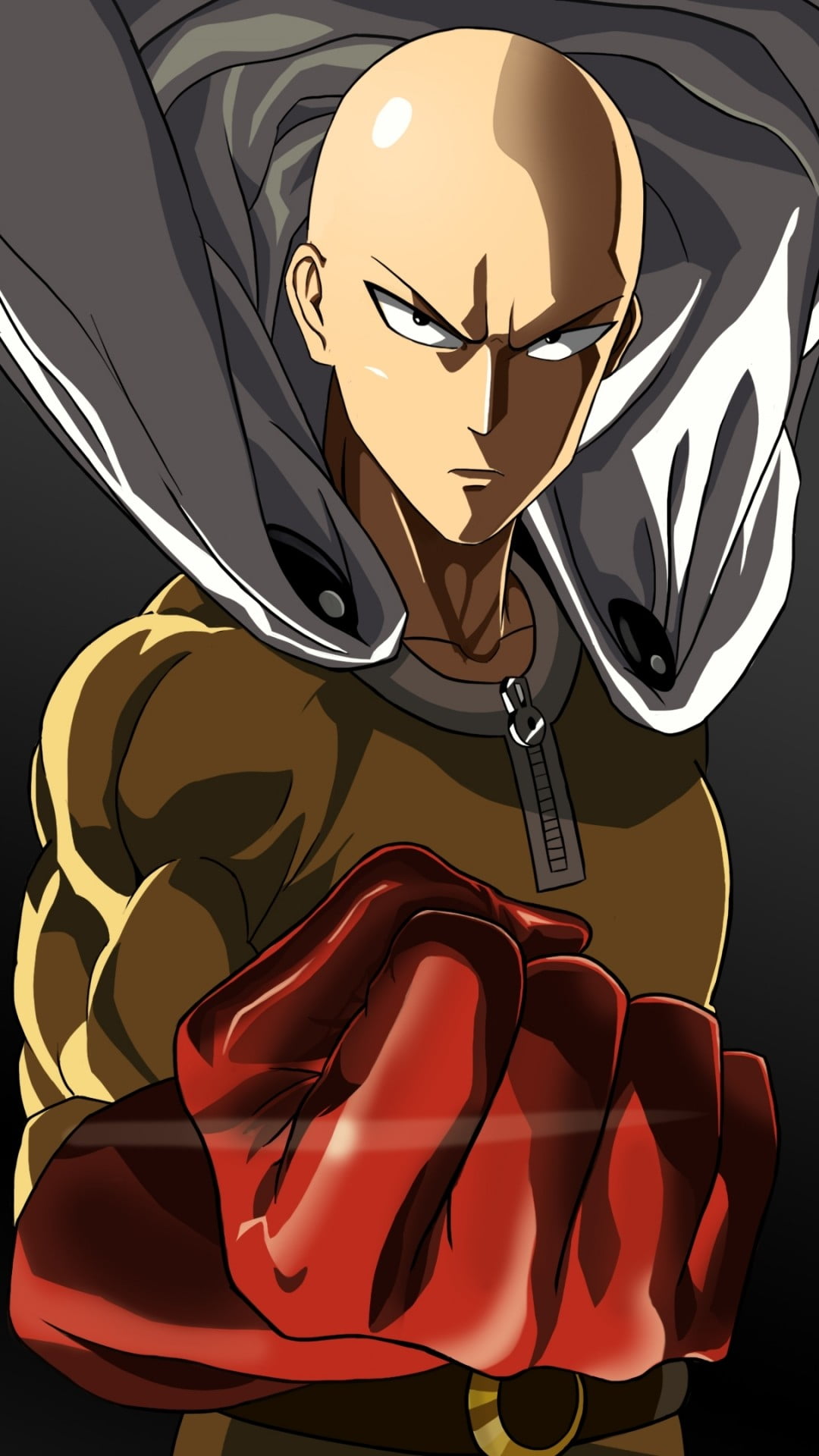 Saitama, untitled, One-Punch Man, anime, gloves, vector, illustration