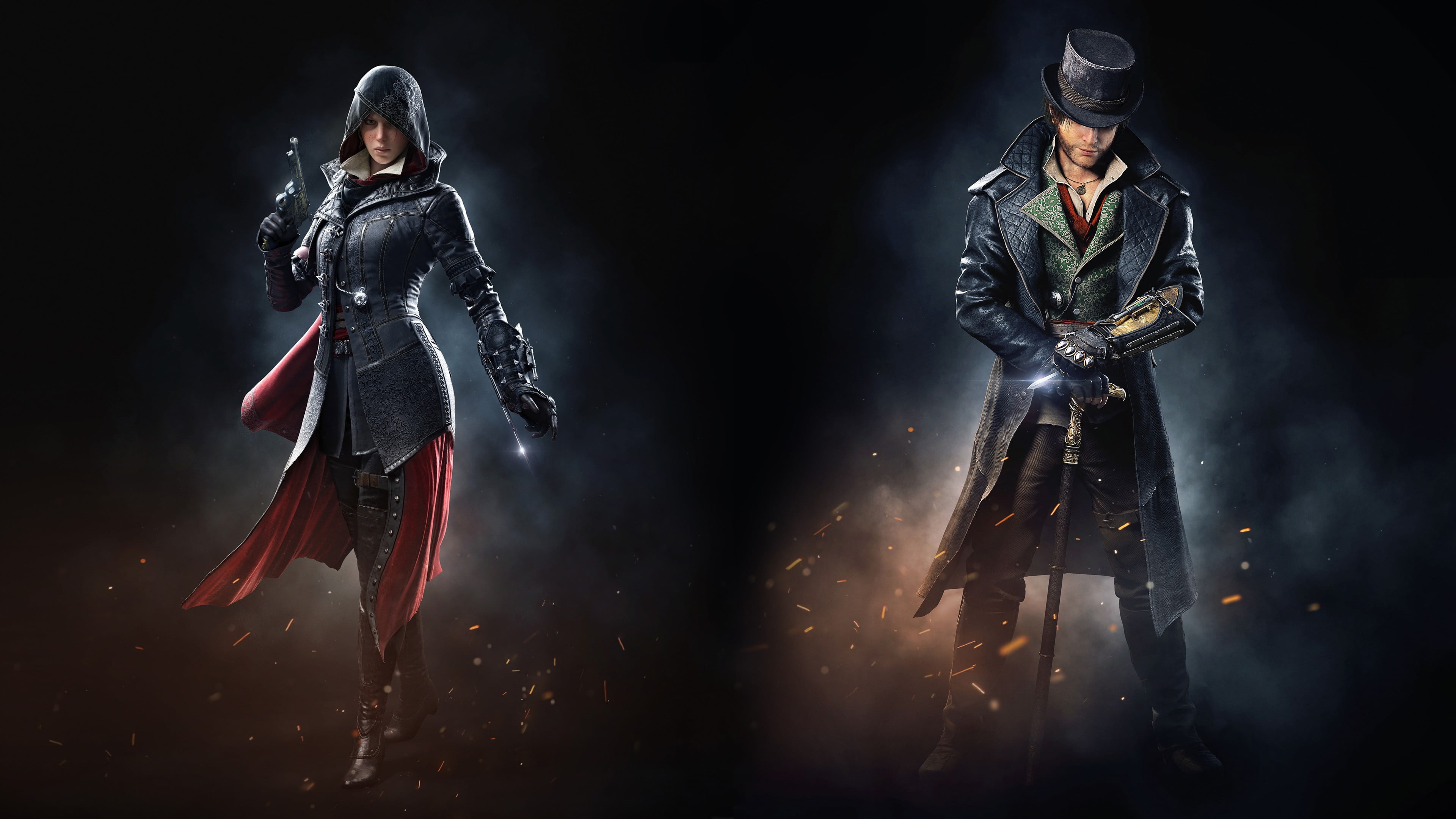men's black topcoat, video games, Assassin's Creed Syndicate