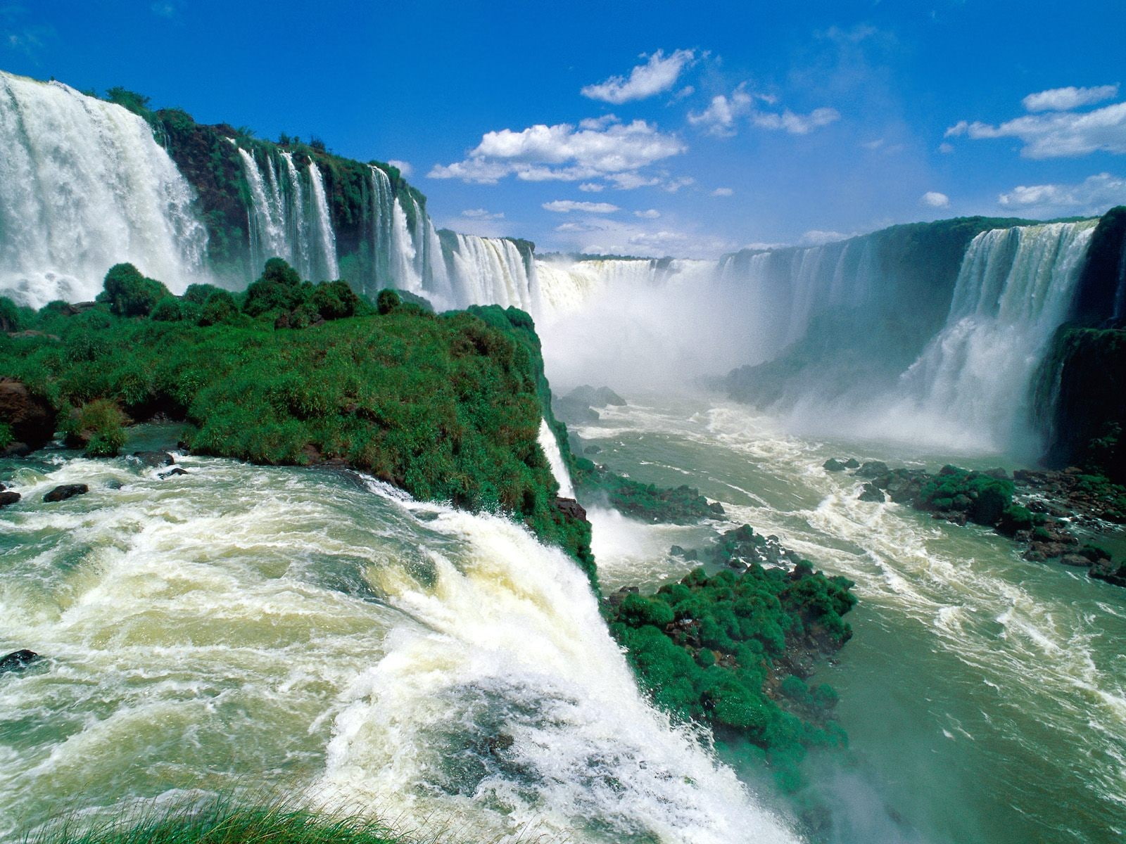 brazil, falls, iguazu, nature, waterfalls