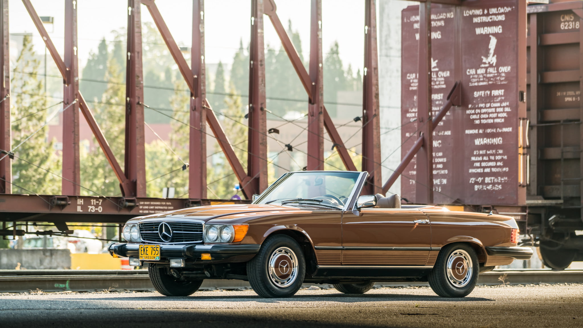 Mercedes-Benz, Mercedes-Benz 450SL, Brown Car, Convertible